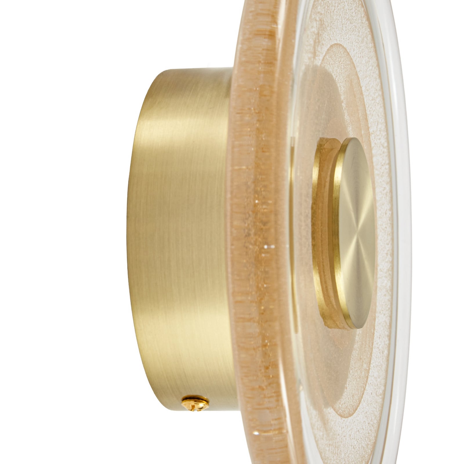 Applique a LED Sepian, oro lucido, vetro, Ø 20 cm - Lucande