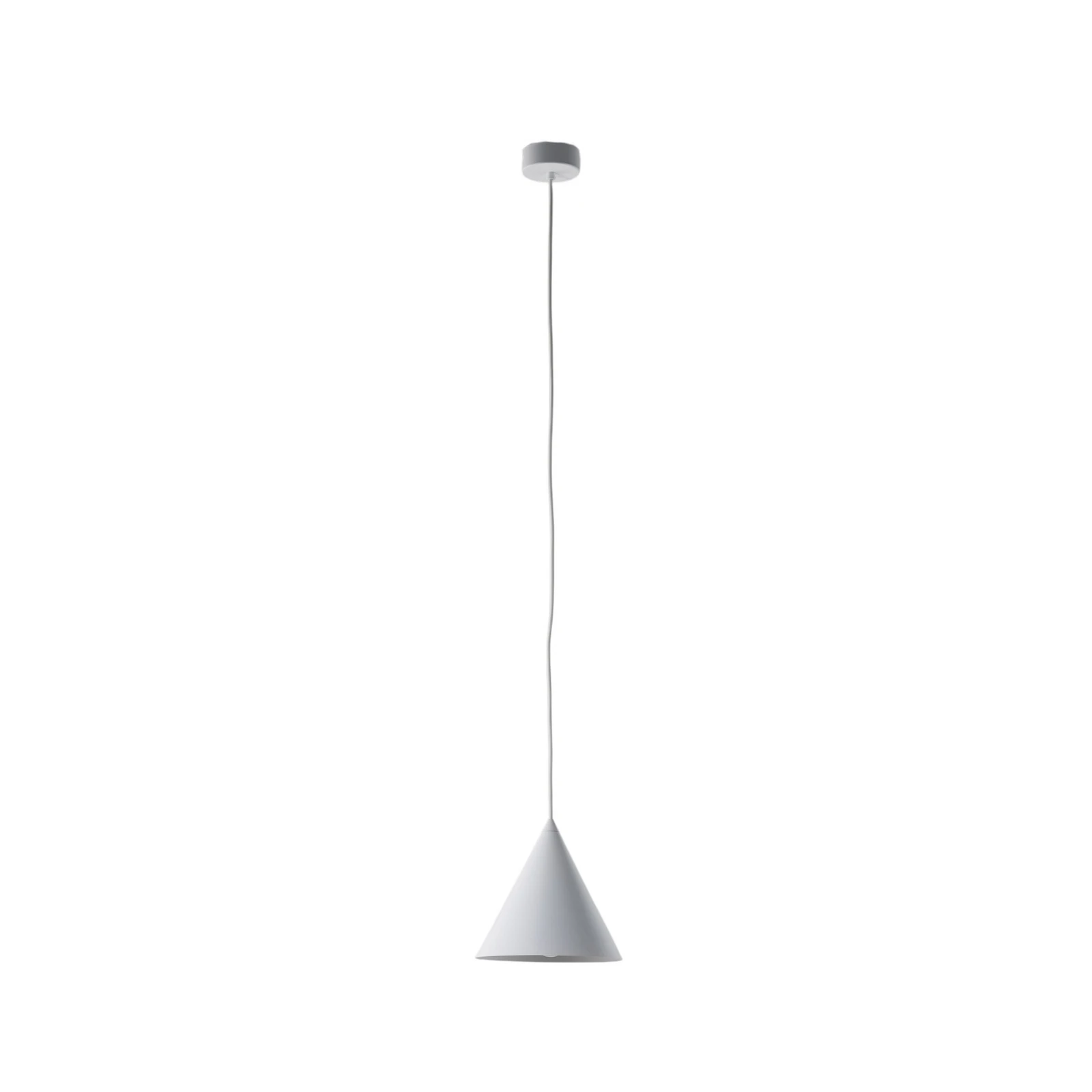 Závesné svetlo Cono, biele, Ø 19 cm, oceľ, jeden plameň