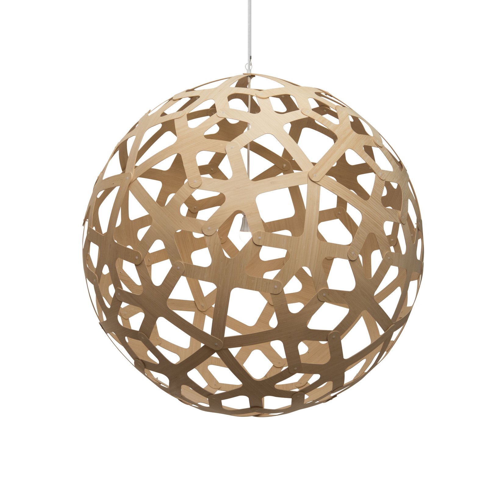 Coral Lustră Pendul Ø100 Bamboo - David Trubridge