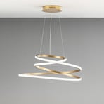 LED-Hängelampe COASTER, goldfarben, Ø 60 cm, Metall, CCT