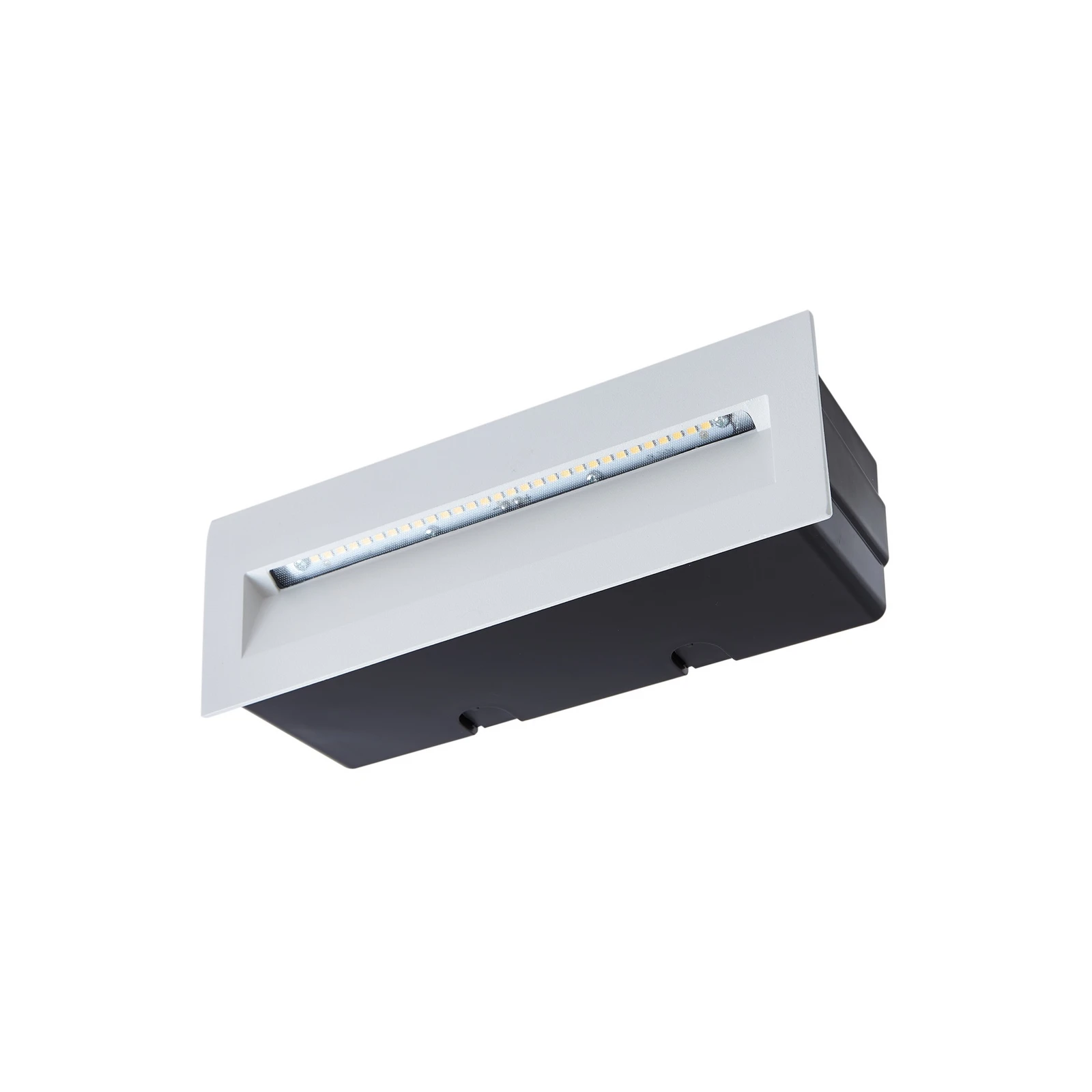 Lucande LED wand inbouwlamp Loya, 23 x 8 cm, wit, IP54