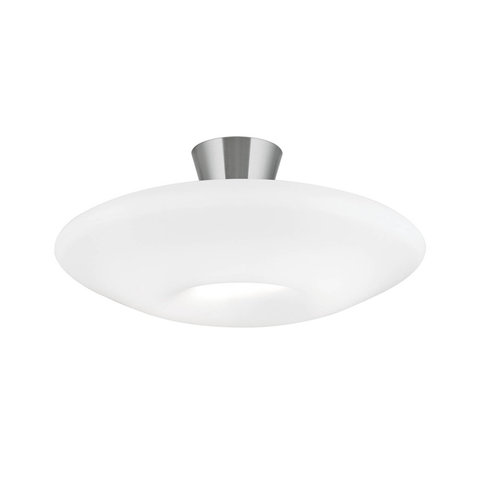Deckenleuchte Blanc, Opalglas, nickel matt