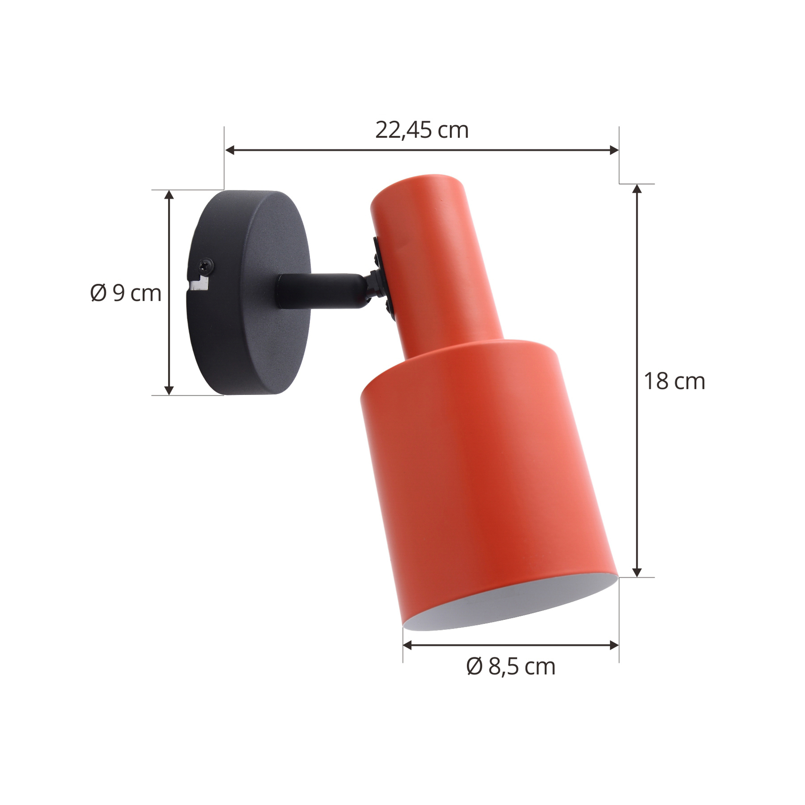 Ovelia Wandleuchte Orange/Black - Lindby