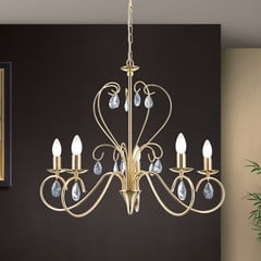 Lampadario FIORETTO 5 luci oro