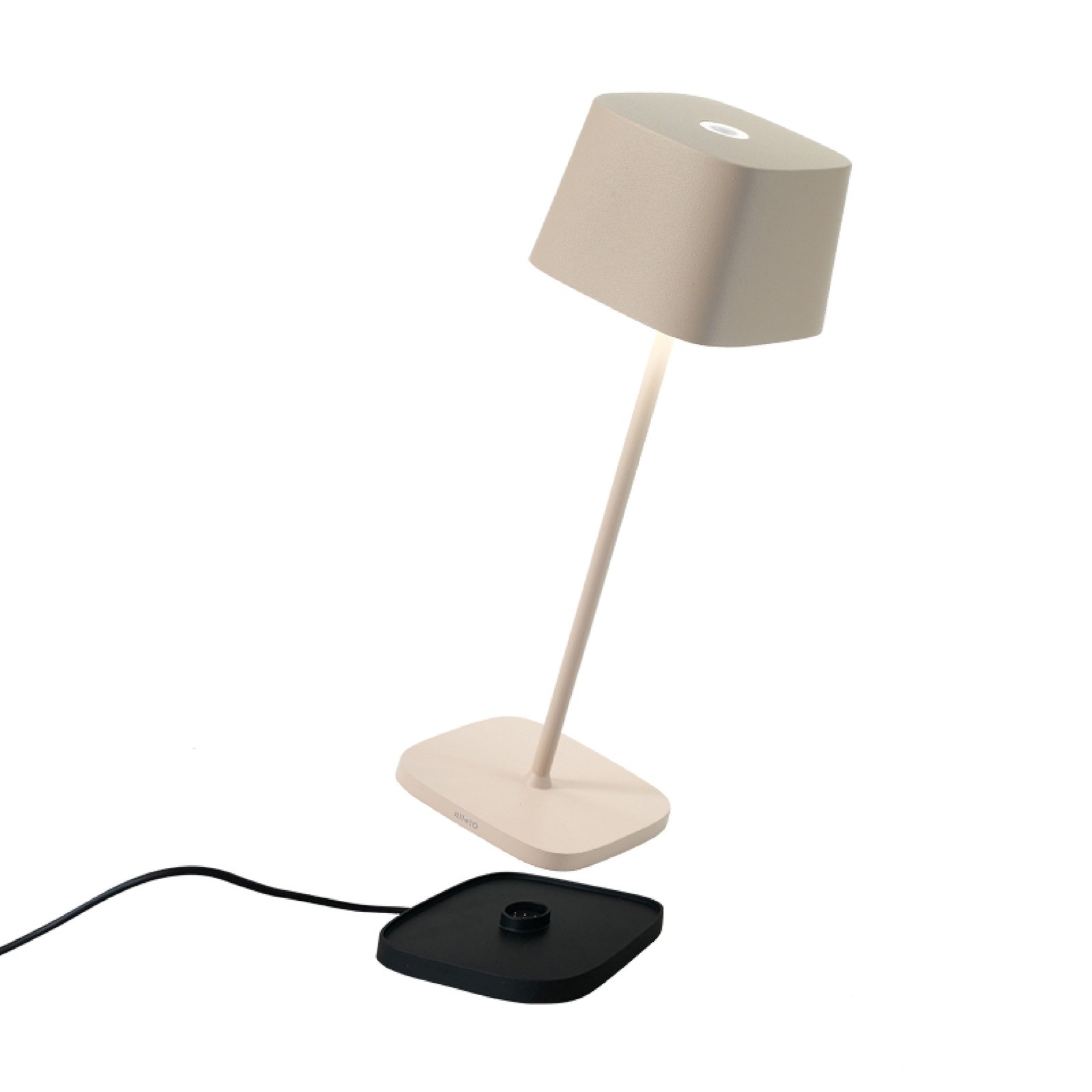 Zafferano Ofelia 3K stolna svjetiljka na baterije IP65 pijesak