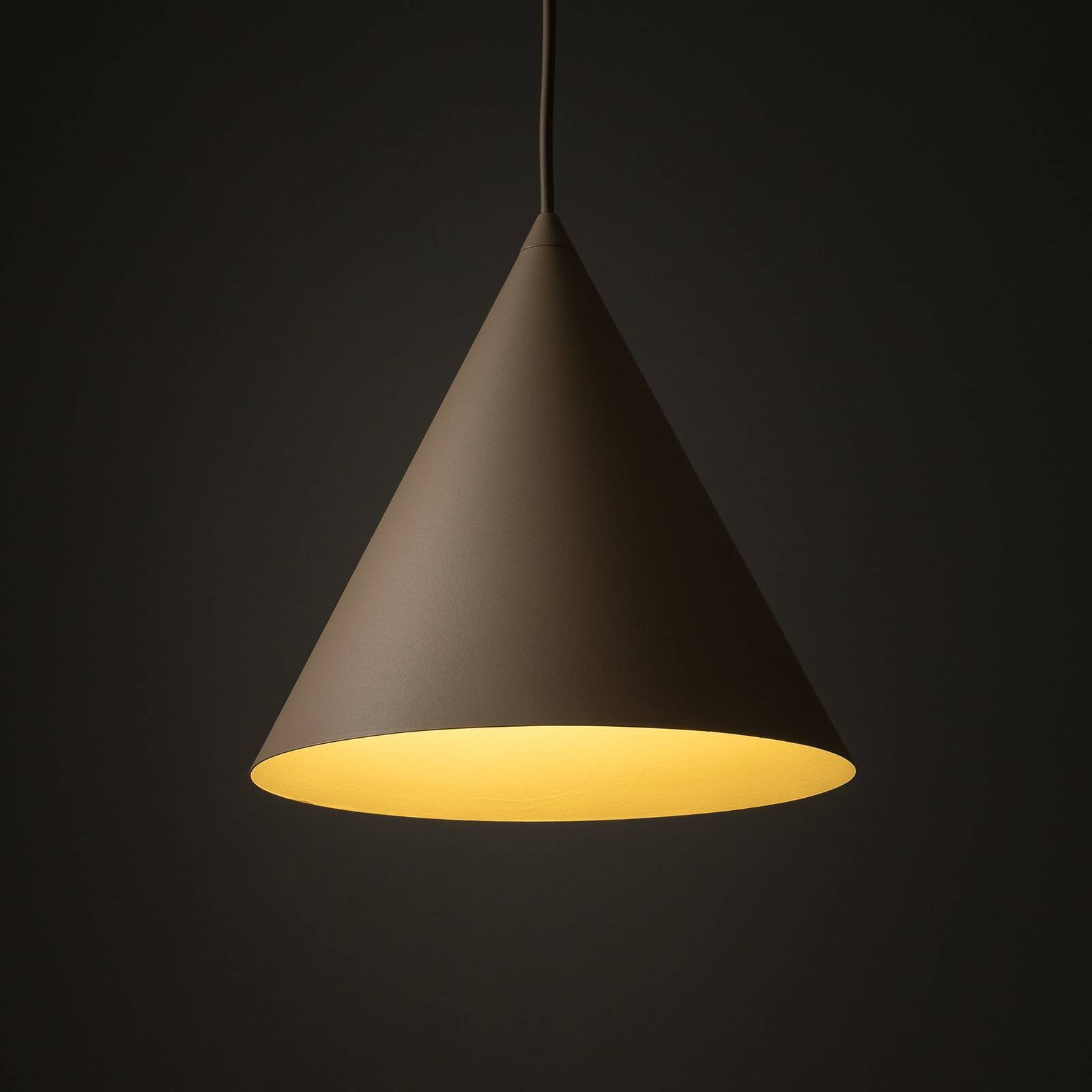 Hängeleuchte Cono, 1-flammig, Ø 25 cm, sand, E27 günstig online kaufen