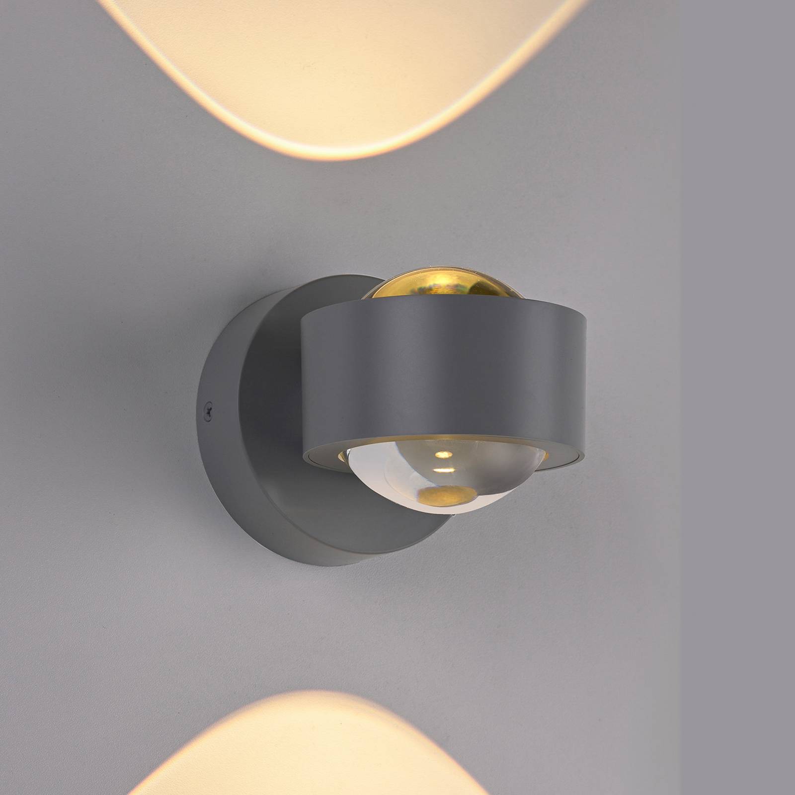 Schöner Wohnen Kinkiet LED Chia, srebrny, 3000 K, up/down