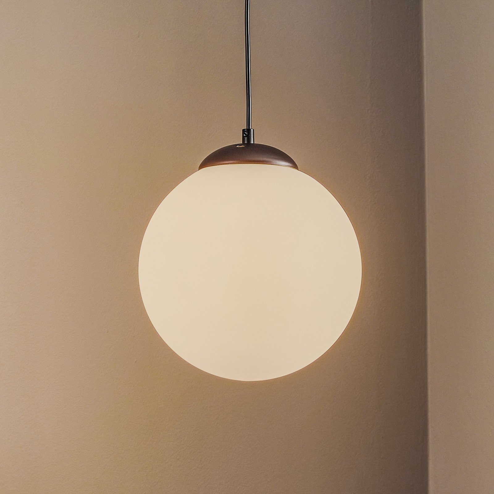 Eko-Light Lampă suspendată Lima sticlă opală negru 1 bec - Camera de zi / sufragerie - modern - opal negru