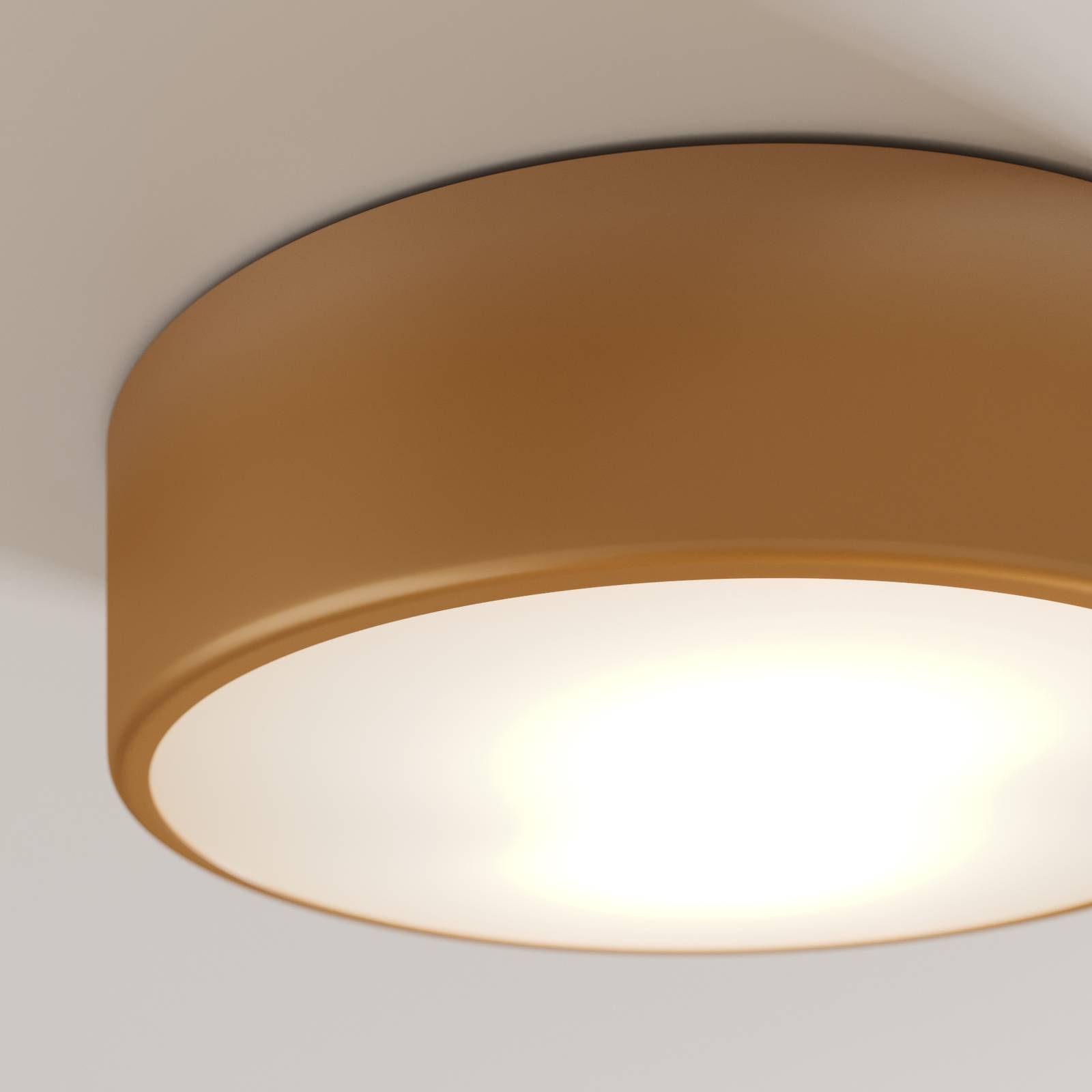 Lampa sufitowa Cleo, Ø 30 cm, IP20, kolor złoty, metal, E27