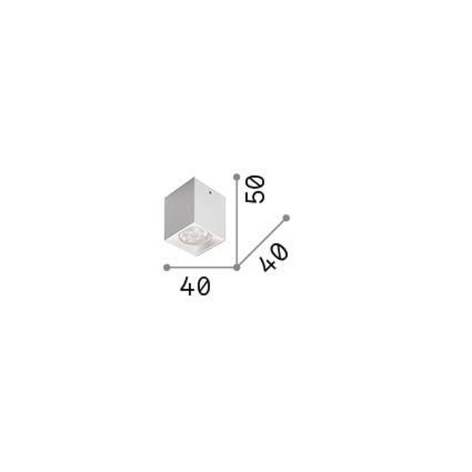 Ideallux Ideal Lux downlight LED Dot Square, blanc, aluminium, 3.000 K