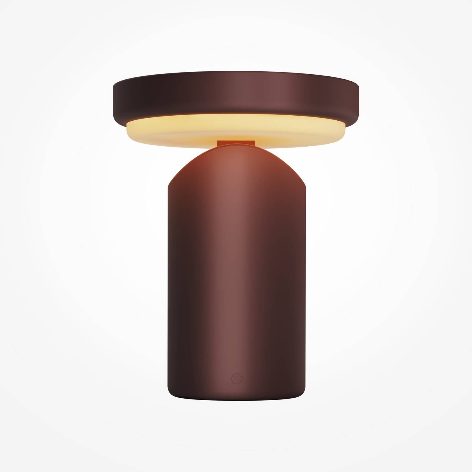 LED-Akku-Tischlampe Topo, rot, Höhe 20 cm, Metall, Dimmer