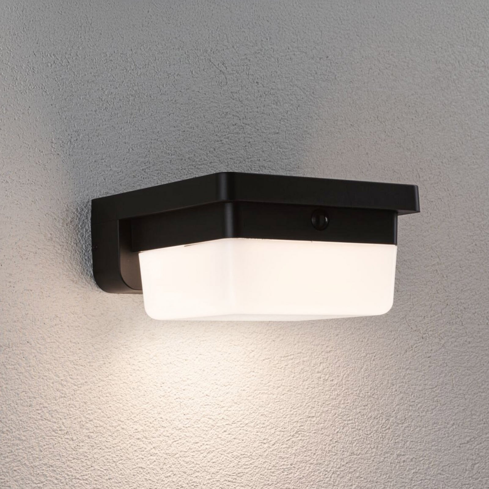 Paulmann LED wandlamp Isleen, 230 V + Solar, zwart, 16 cm
