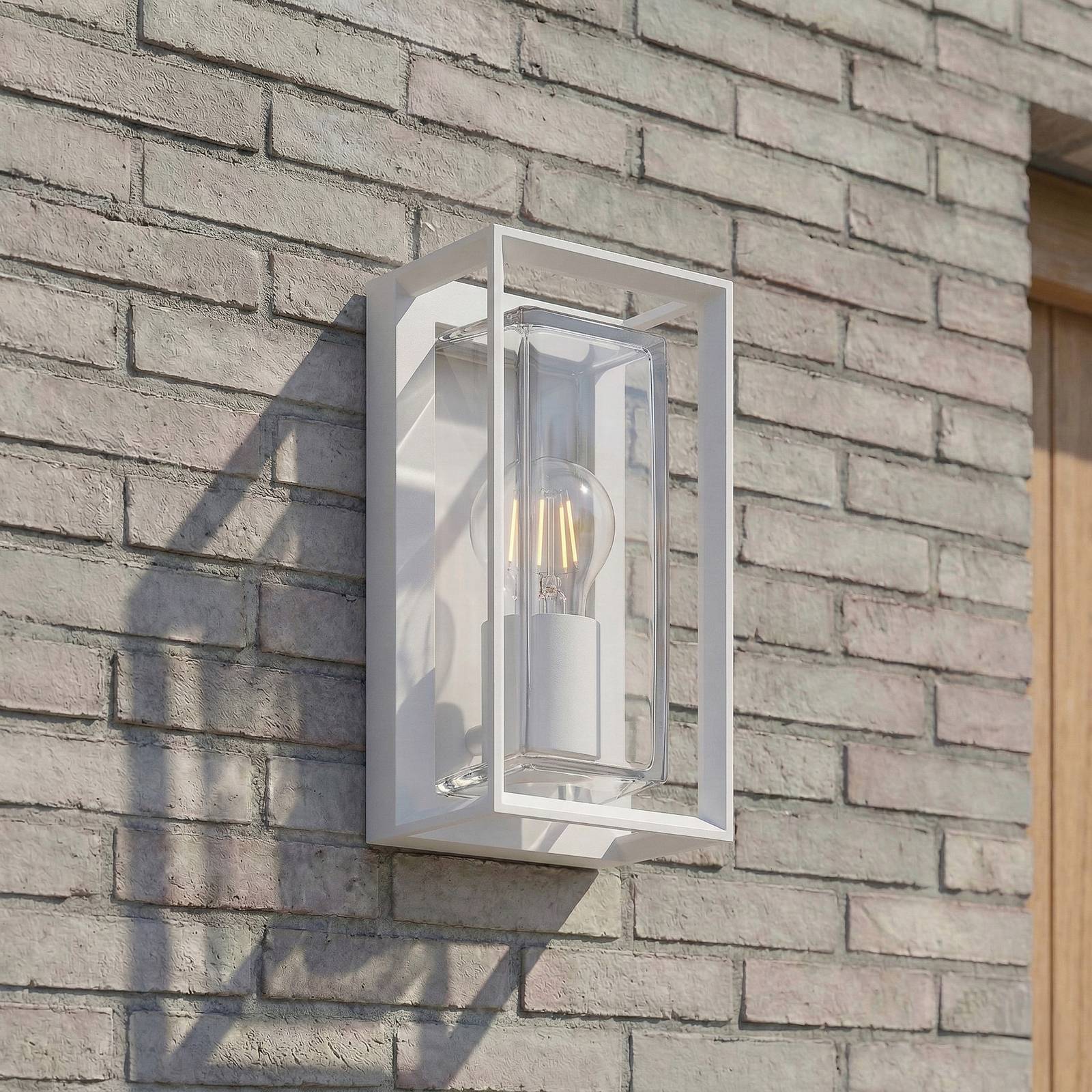 Arcchio Applique d'extérieur Ismera, blanc, IP65, verre, E27