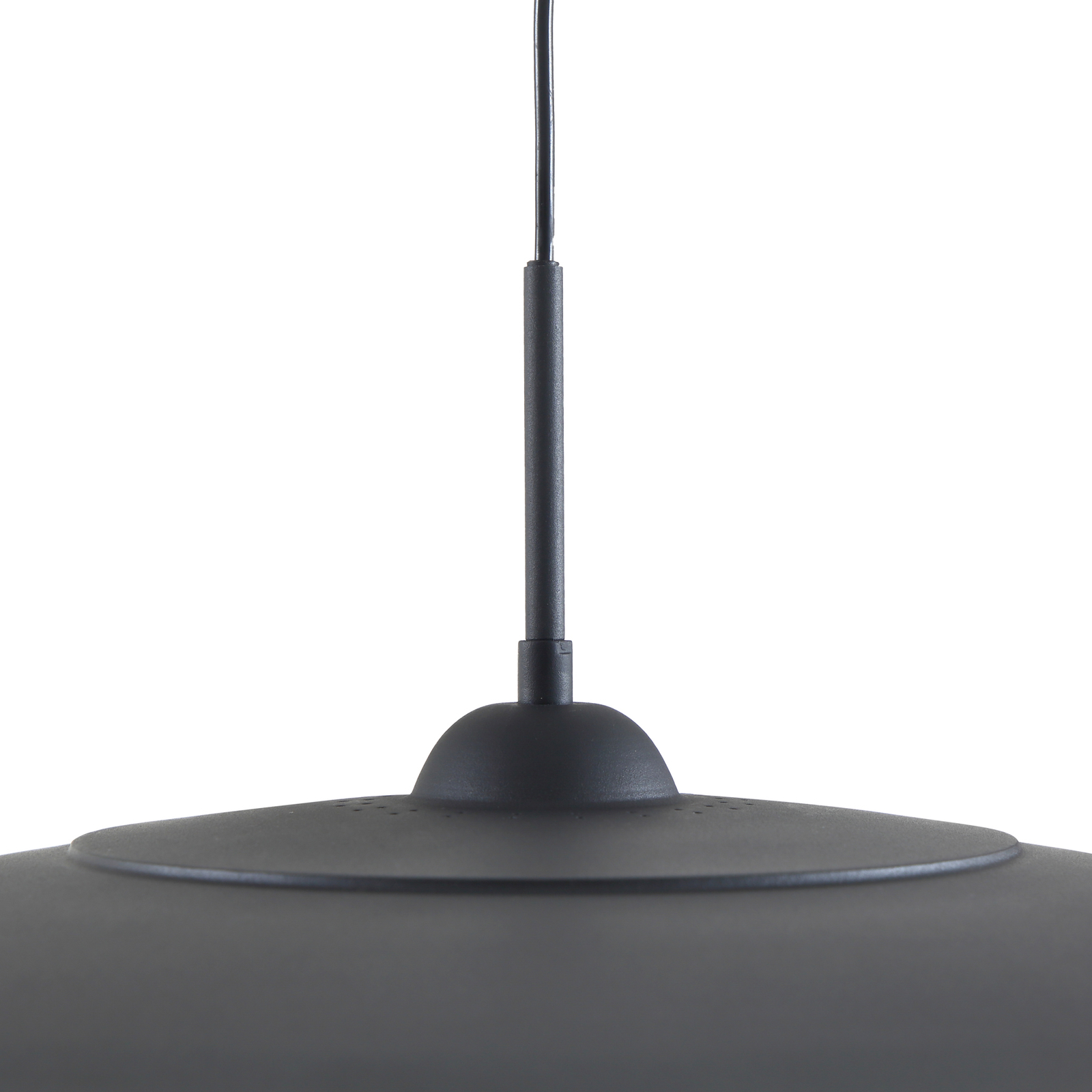 Lucande LED pendant light Foco, sand black, metal, Ø 50 cm 