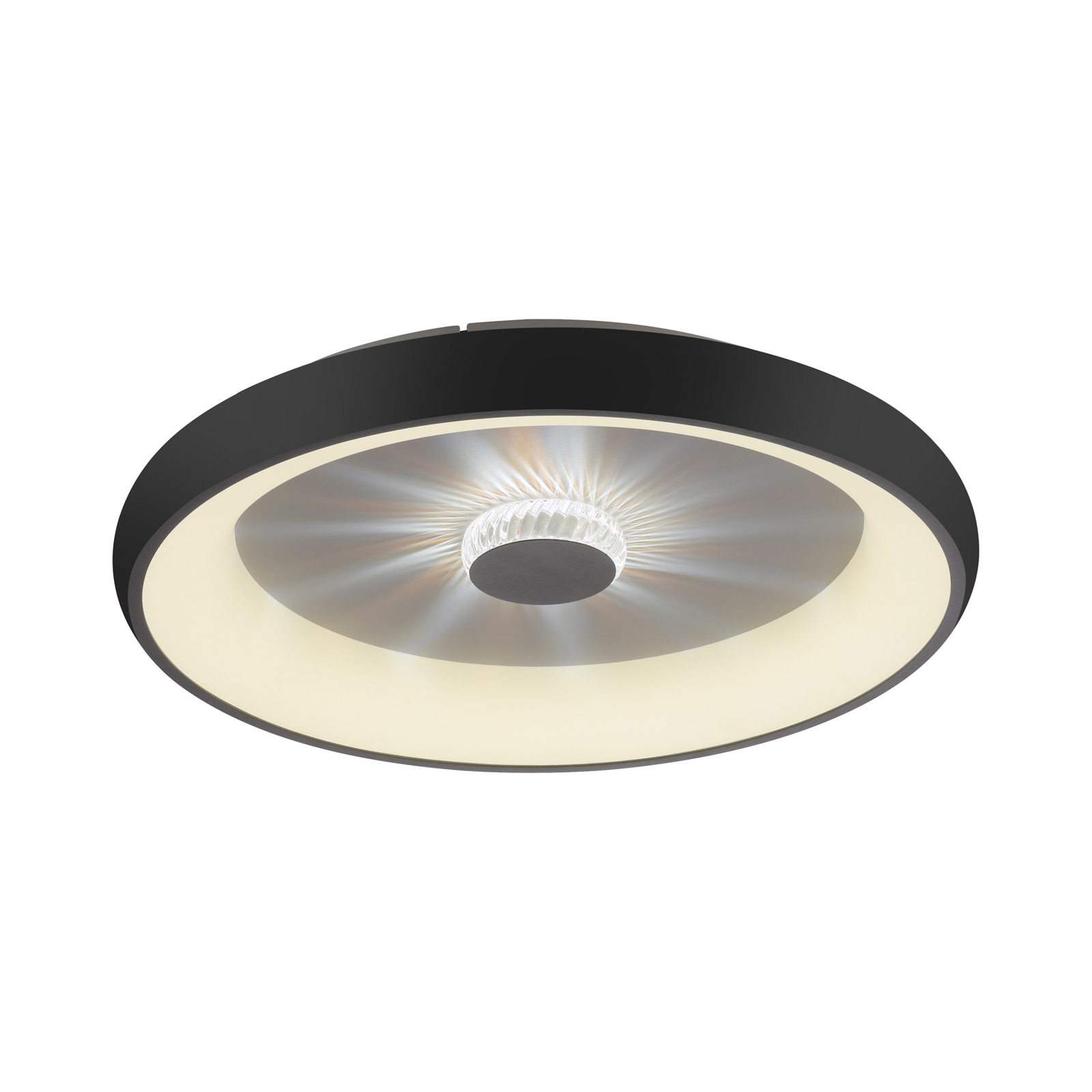 Plafoniera Vertigo LED, CCT, Ø 61,5 cm, nero