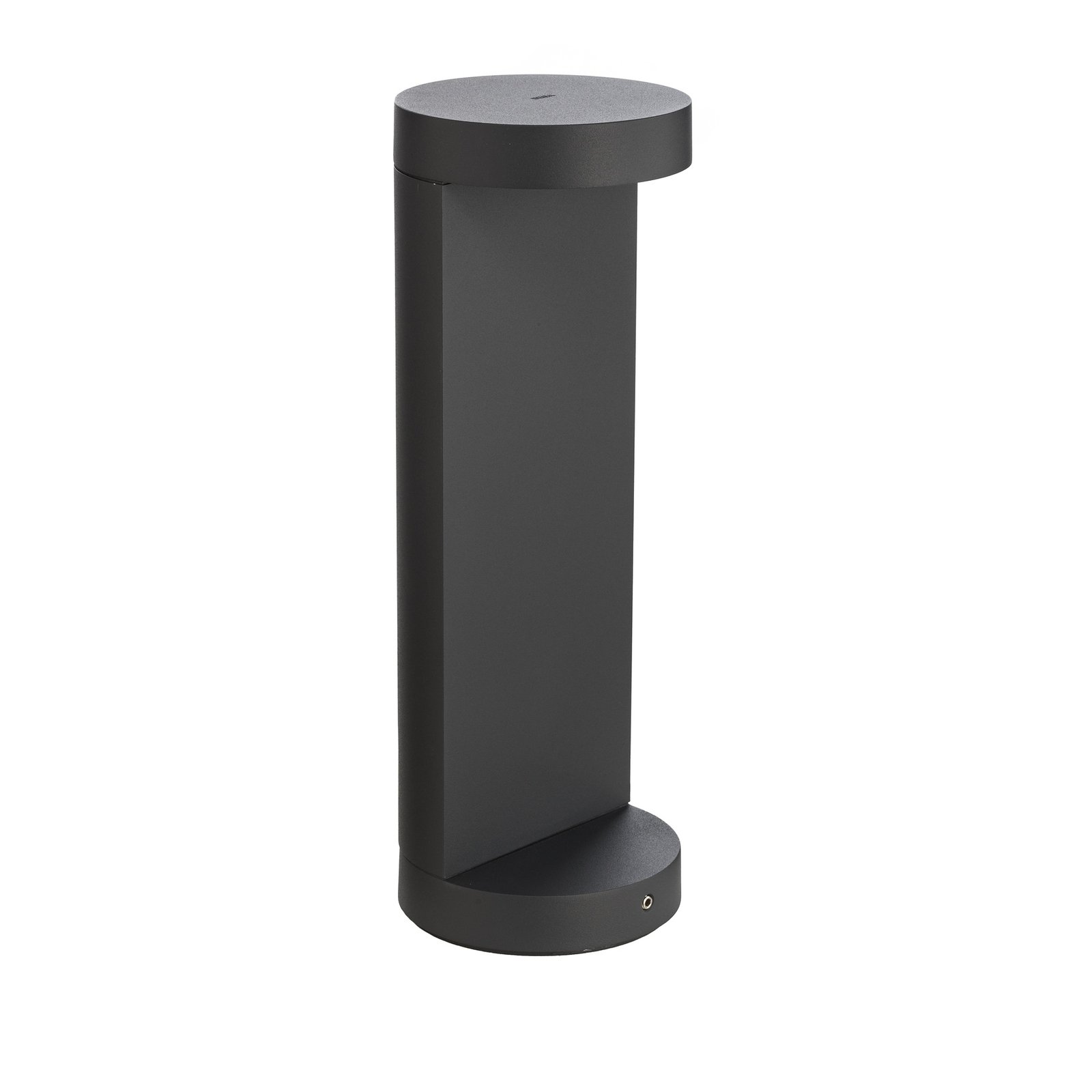 BEGA LED pedestal light 84749, graphite, cast aluminium, glass