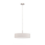 Lindby hanglamp Sebatin, Ø 50 cm, beige, stof, E27
