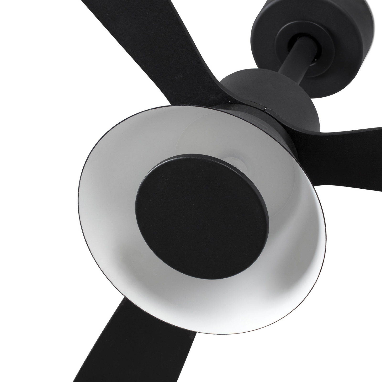 Ventilator de tavan cu LED Amelia Cone L, negru, silențios, 132 cm