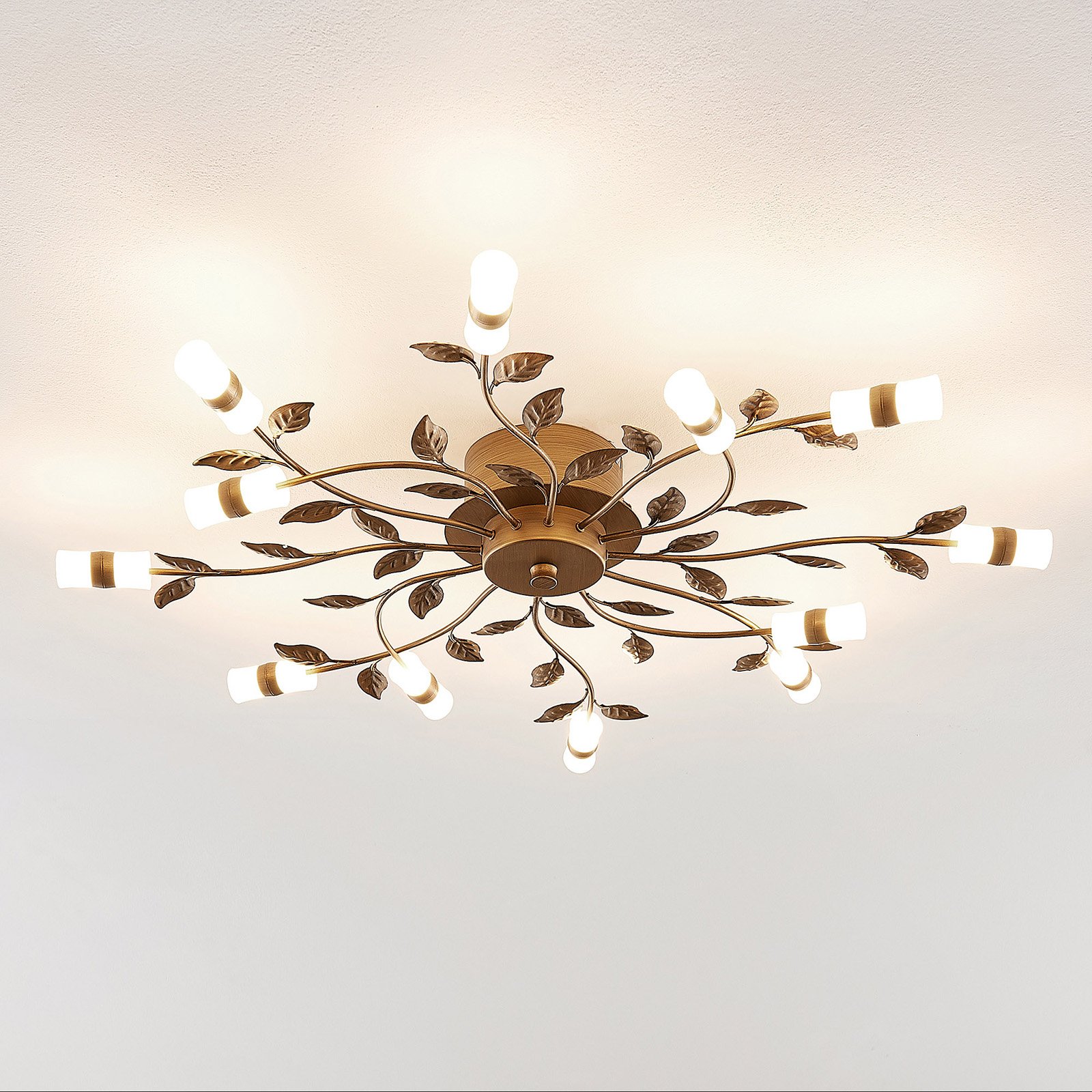 Lindby Bentas LED ceiling light, bronze metal