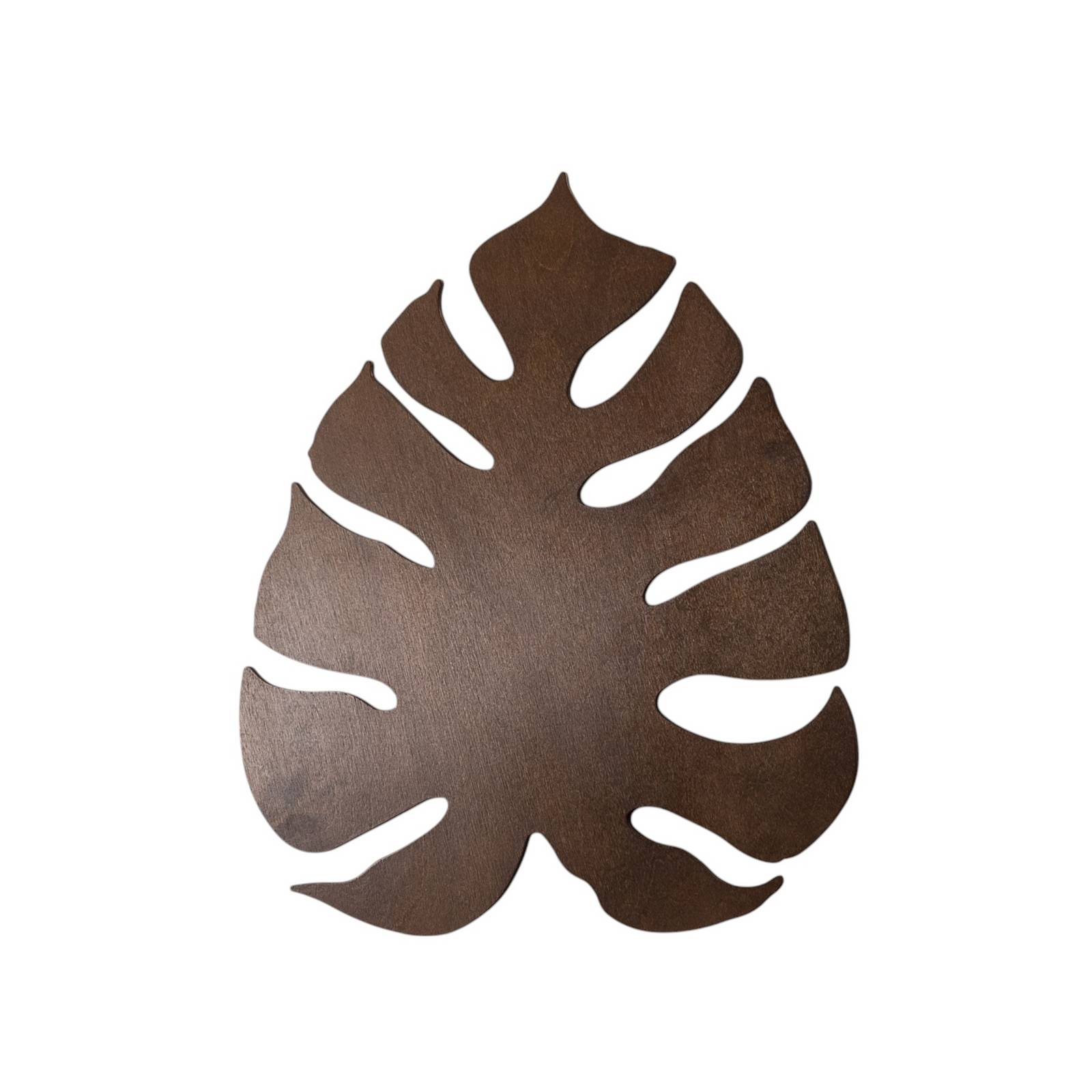 Envostar Wandleuchte Folah, Blattform, Nussbaum, 40 x 35 cm
