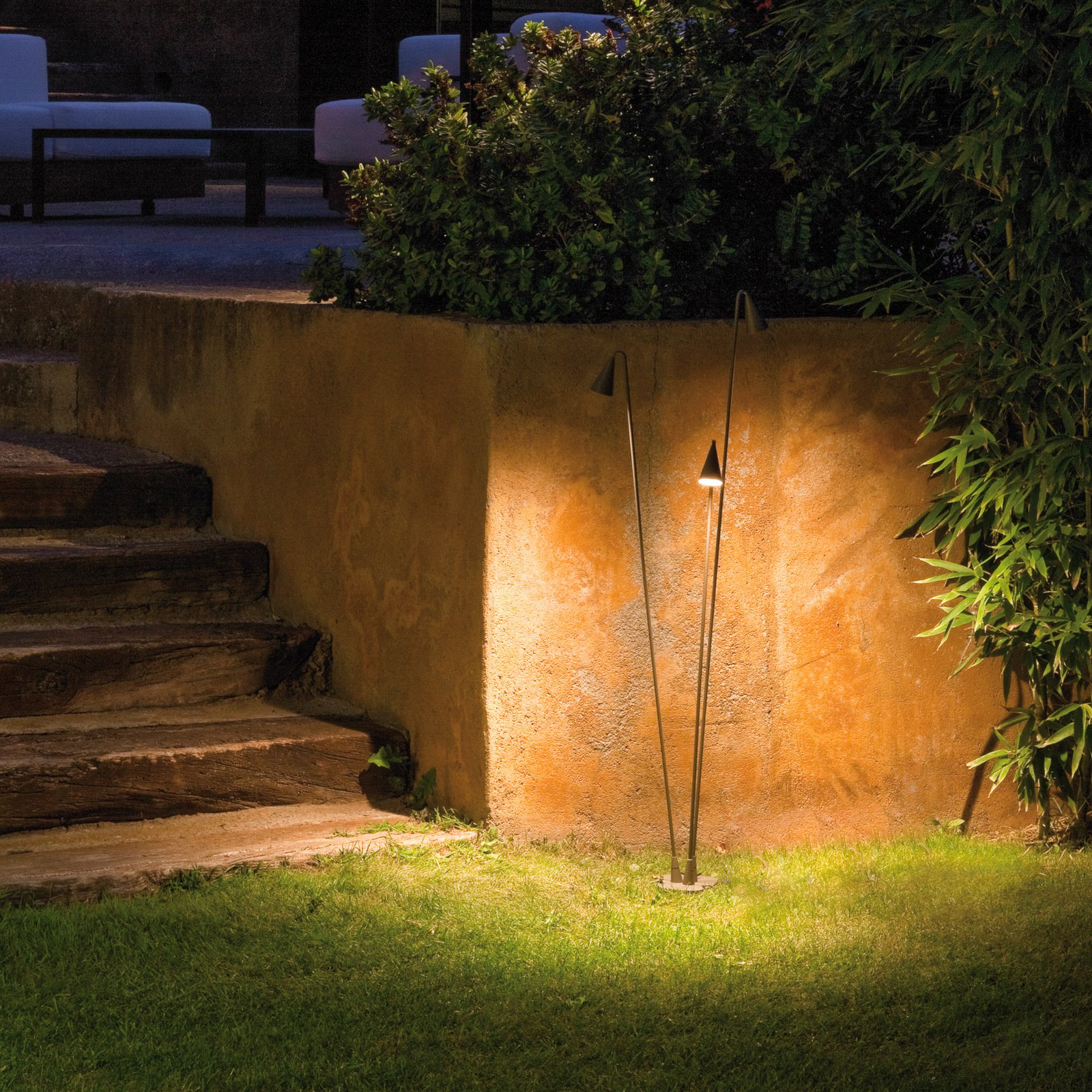 Brisa udendørs LED-gulvlampe, 1 lyskilde, khaki - Vibia