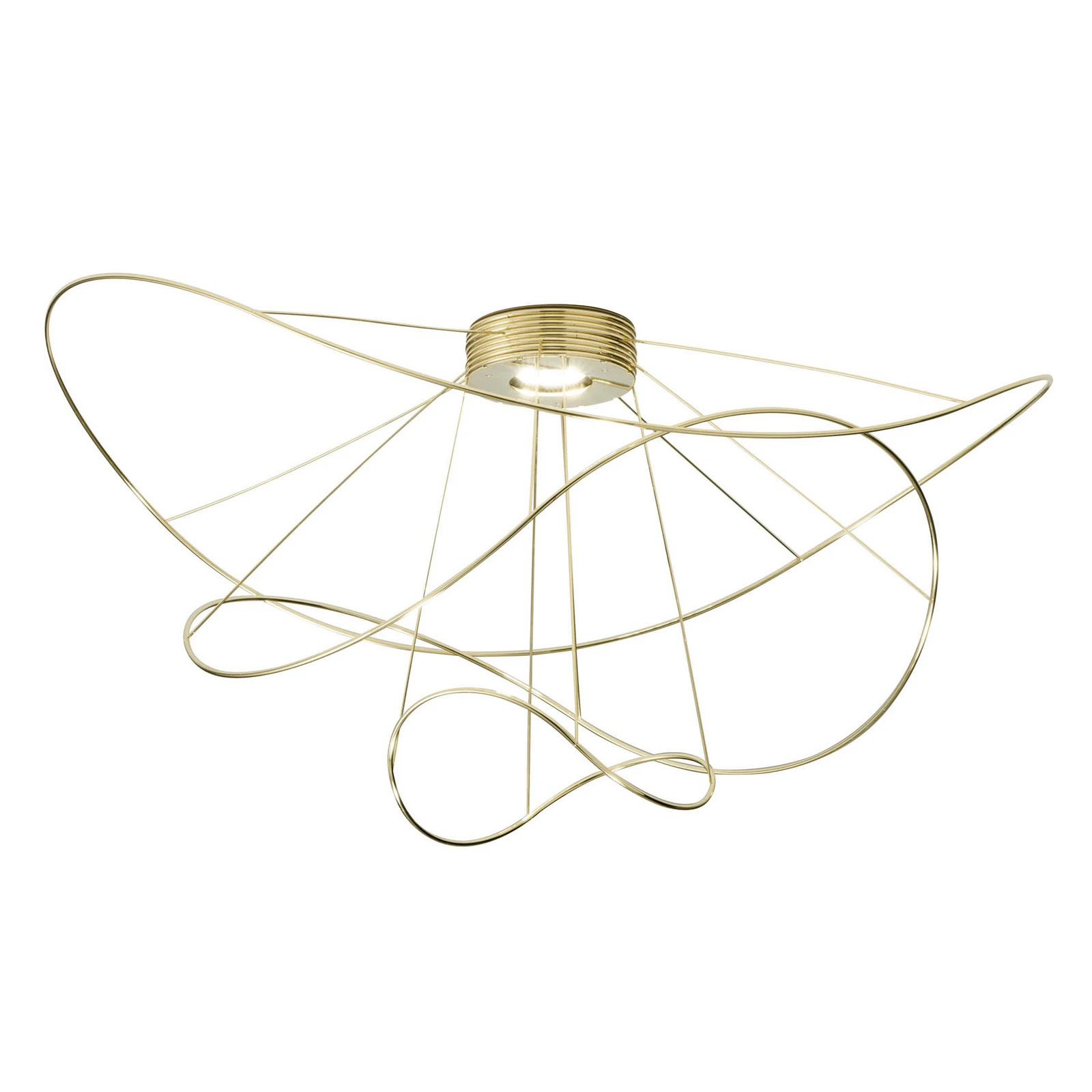 Axolight Hoops 3 plafonnier LED, doré