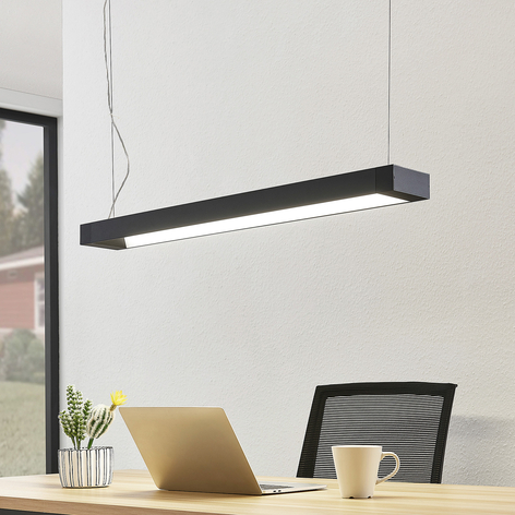Arcchio Cuna LED-Pendellampe, schwarz, eckig 92 cm