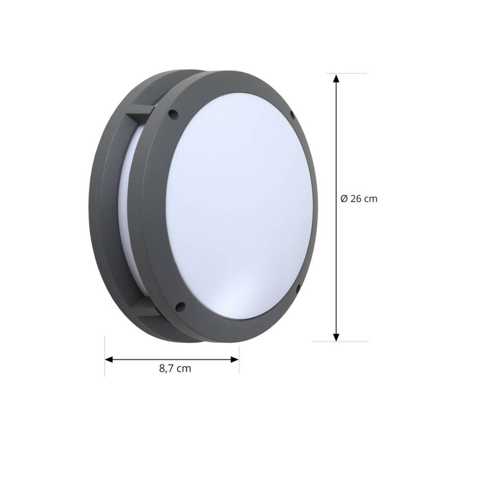 Liren LED Smart Venkovní Nástěnné svítidlo Grey - Lindby