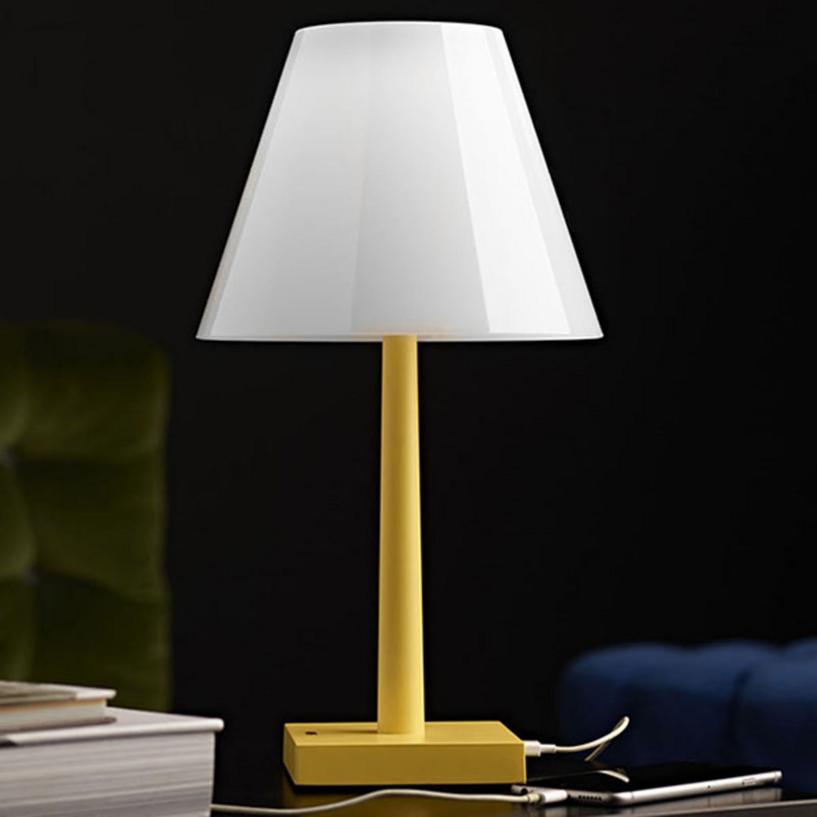 Dina+ Portable Tischleuchte Yellow Rotaliana - Wohnzimmer - Design - Metall - Mit Schirm