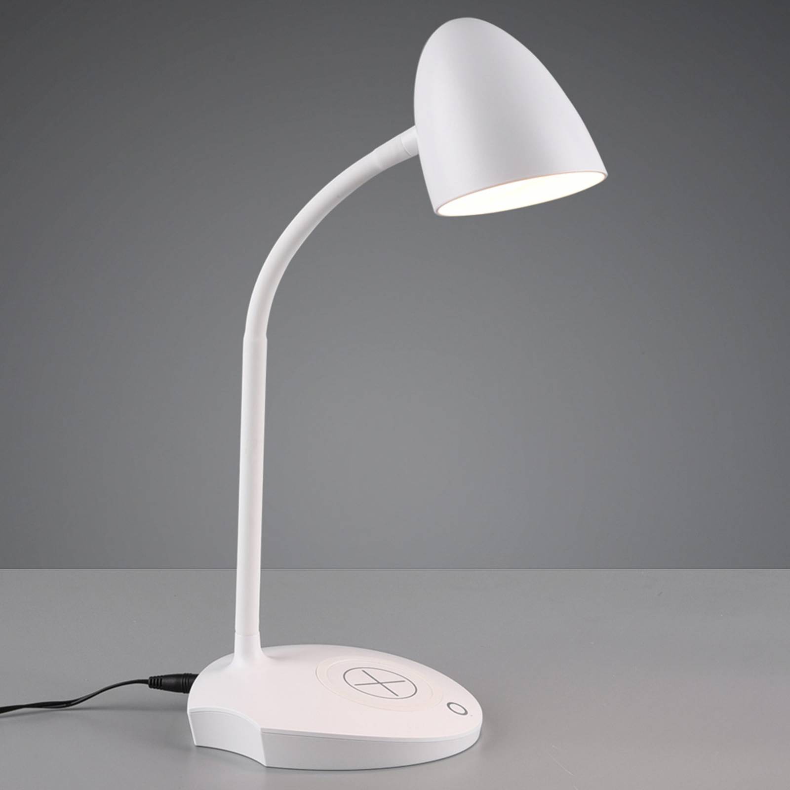 Reality Leuchten Stolní lampa LED Load, indukční nabíječka, bílá