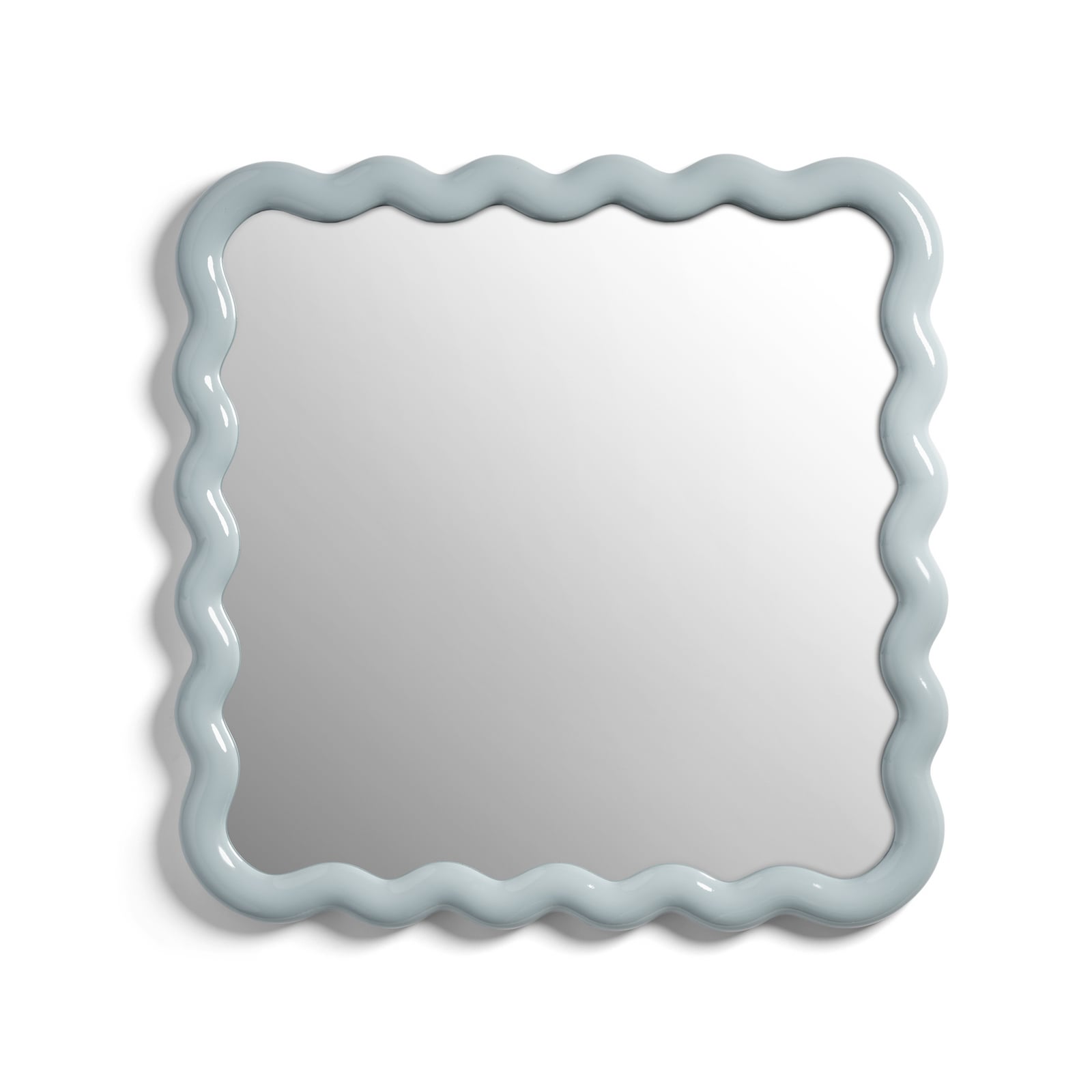Miroir mural Zigzag Mist, bleu, Ø 59,5 cm - &Klevering