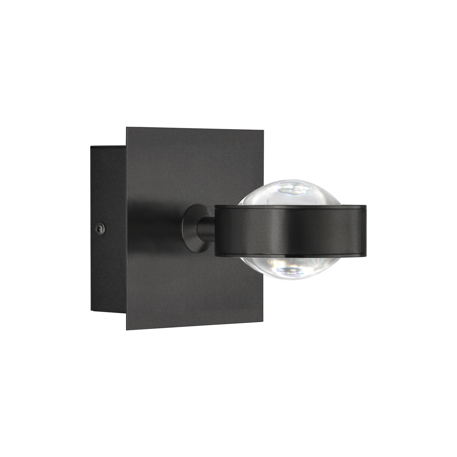 Schöner Wohnen Lense LED-vägglampa, CCT, svart