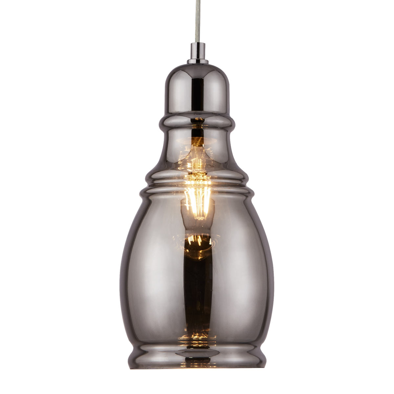 Searchlight Vintage-style Olsson hanging light, for Living / Dining Room, glass, E27, 60 W, energy efficiency: A++, H: 31 cm