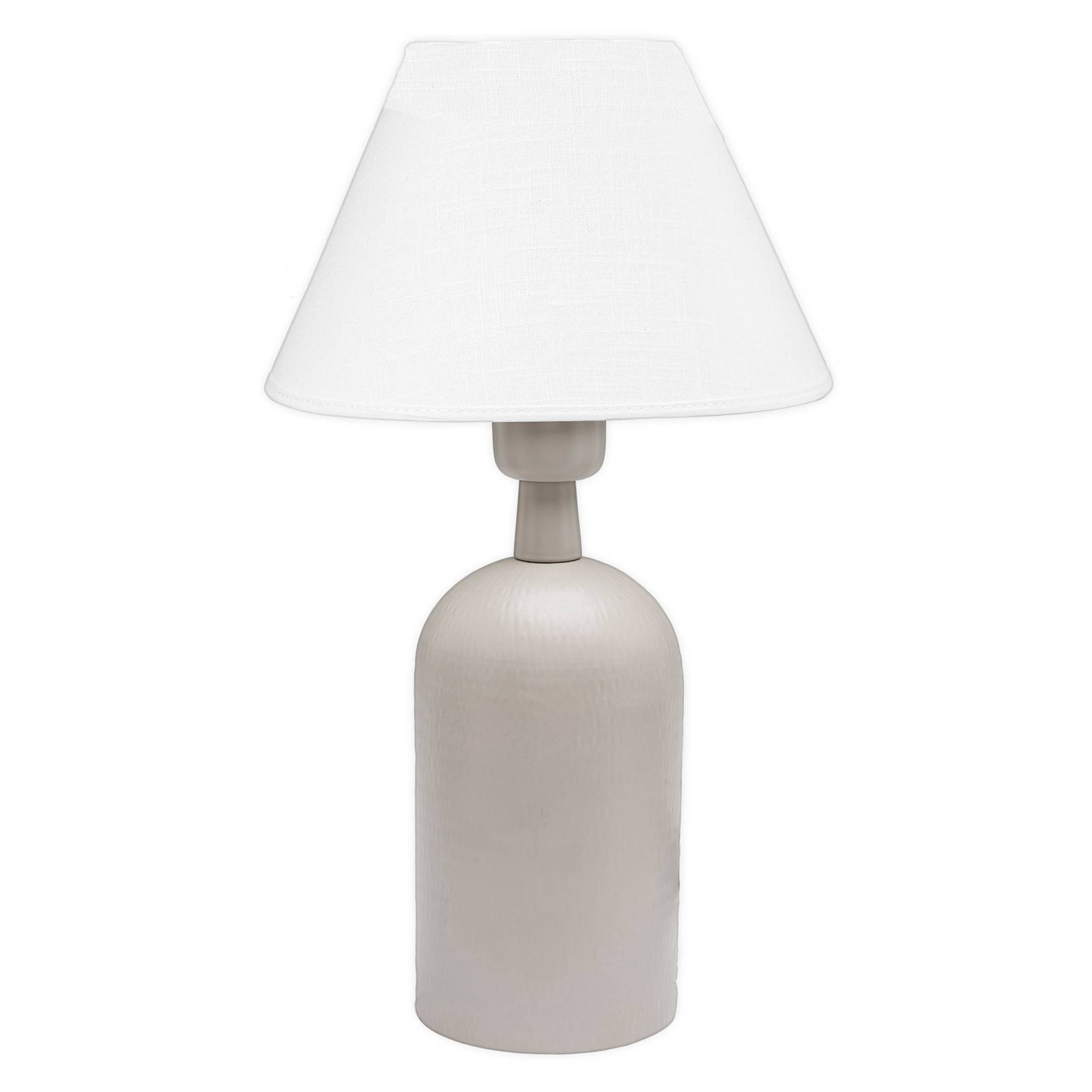 PR Home Riley bordlampe, stofskærm, beige/hvid