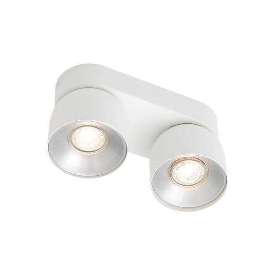 Downlight typu „Pitcher”, biały/srebrny, 2-punktowy, metalowy – Nordlux