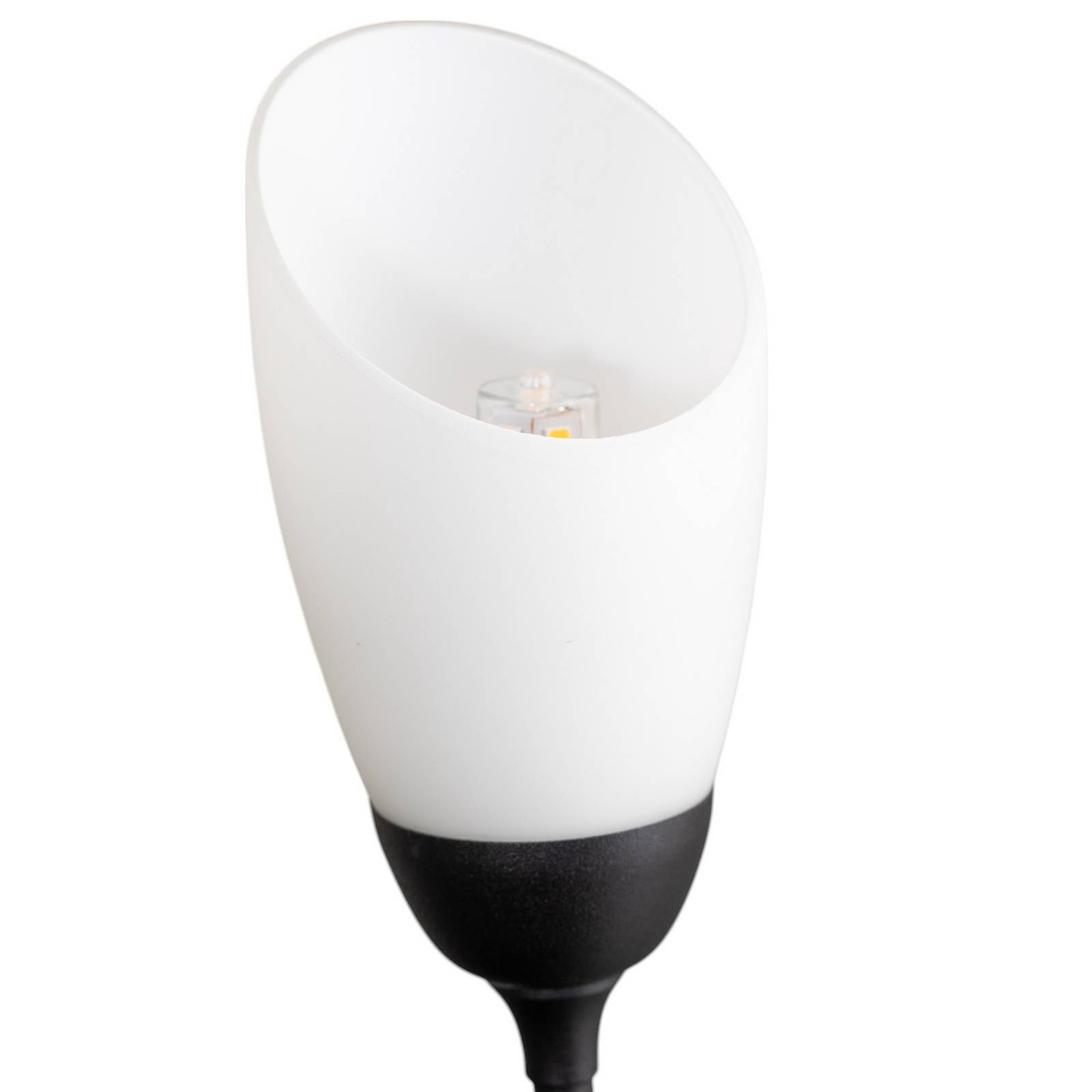 Lampa stojąca Gloriosa, czarna, szkło, 9-punktowa