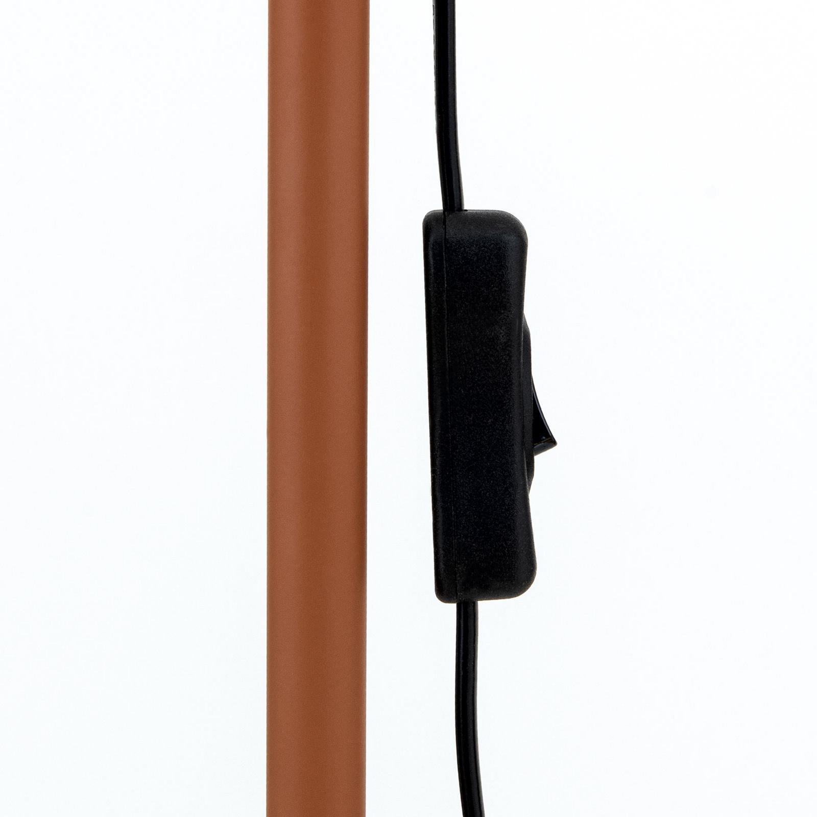 Gulvlampe Gili, stål, koralrød, højde 150 cm, E27