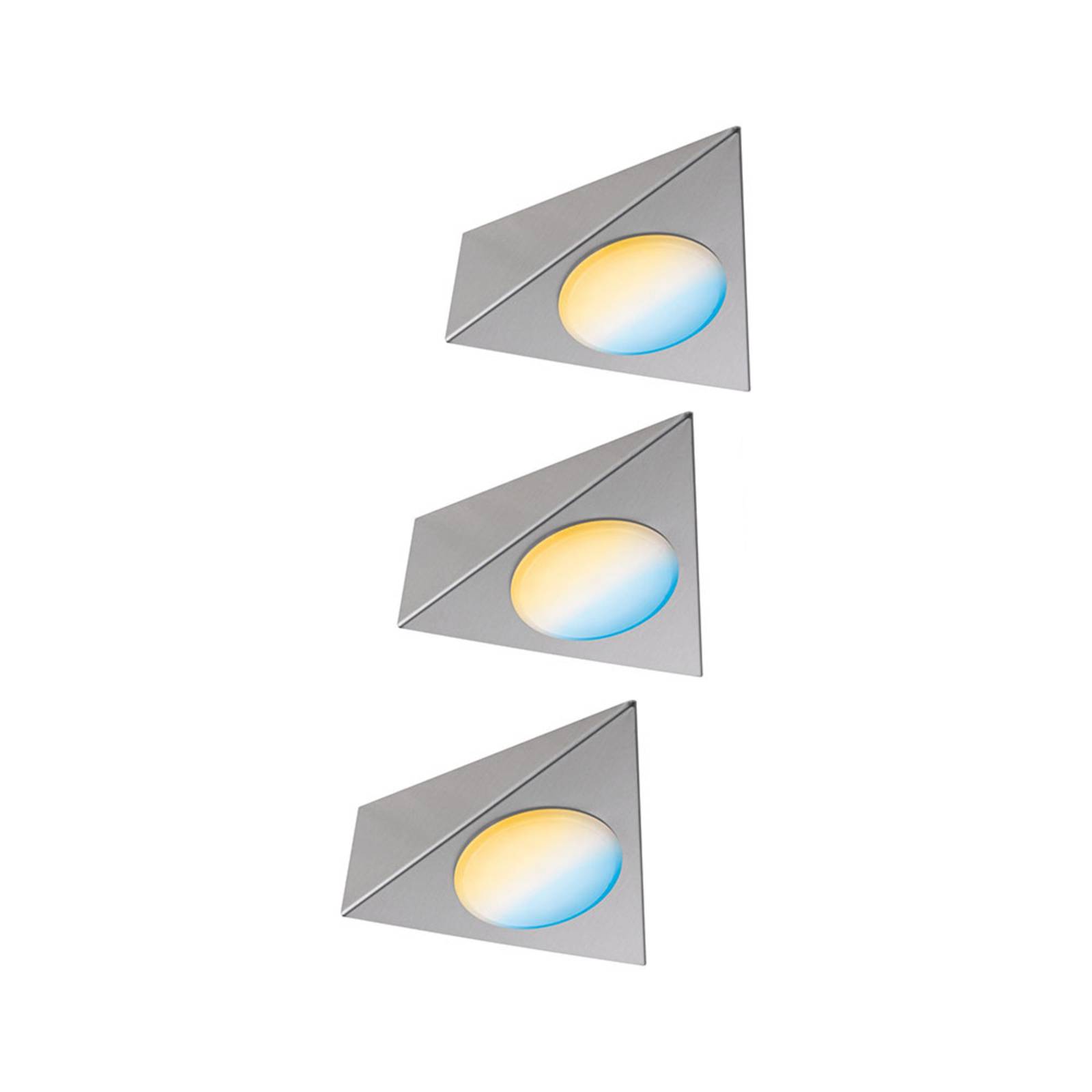 Paulmann Clever Connect Trigo lampa do mebli 3szt. - oprawa lampa meblowa - kuchnia - szara - metal - nowoczesny - ze ?ciemniaczem