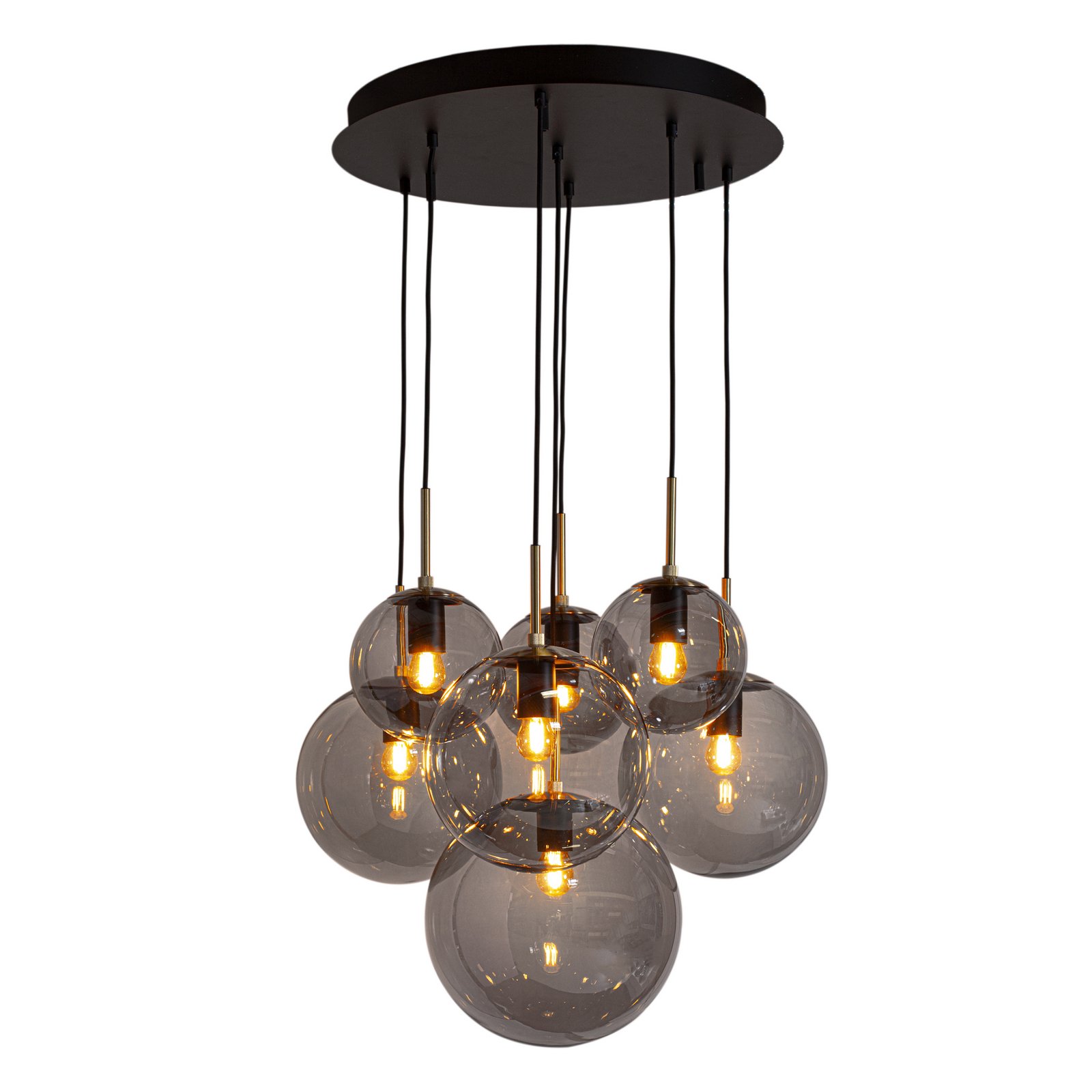 Laura 7 Suspension Ø53 Sort/Fumé Gris - By Rydéns