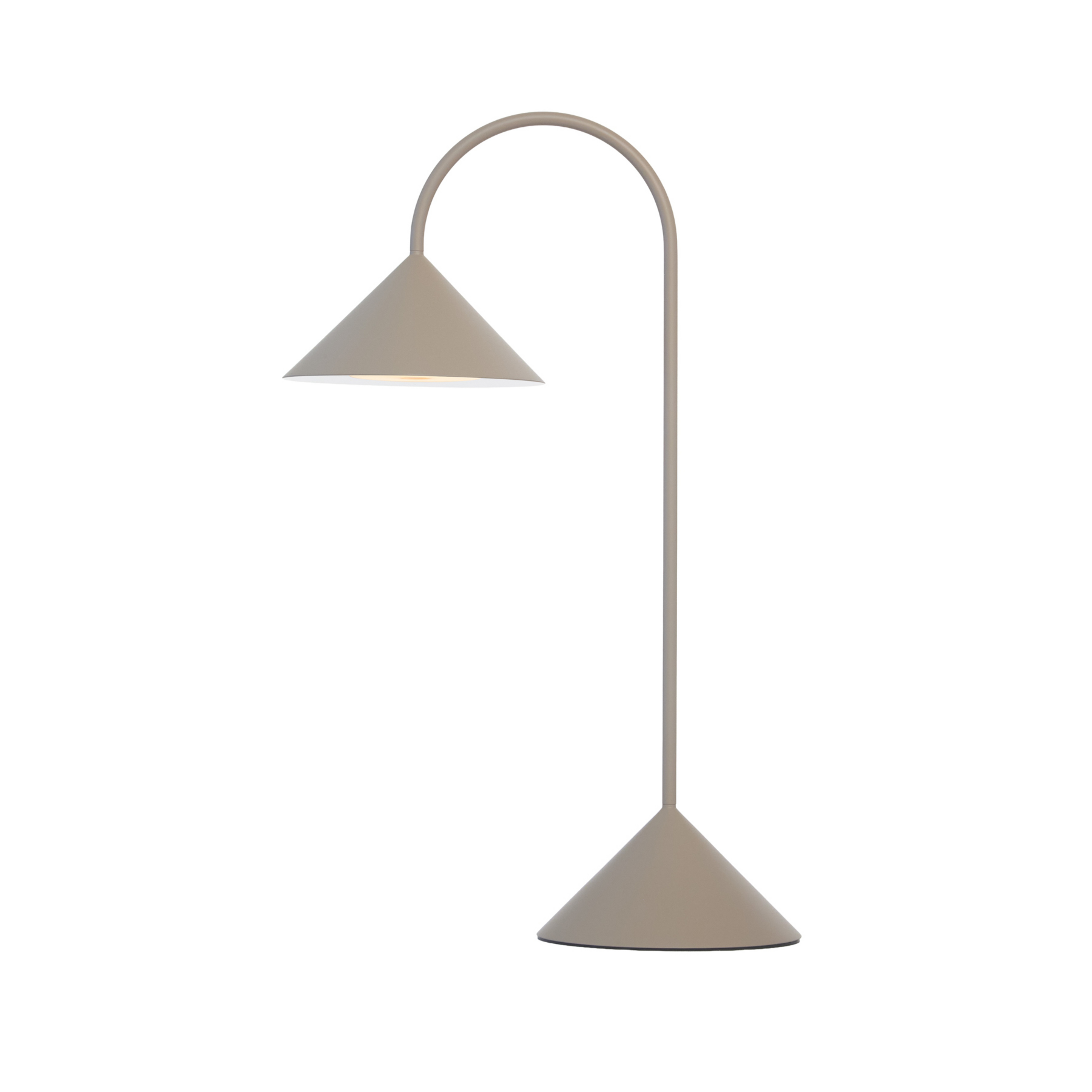 Grasp LED punjiva stolna lampa, pješčano siva, visina 47 cm, metalna - FRANDSEN