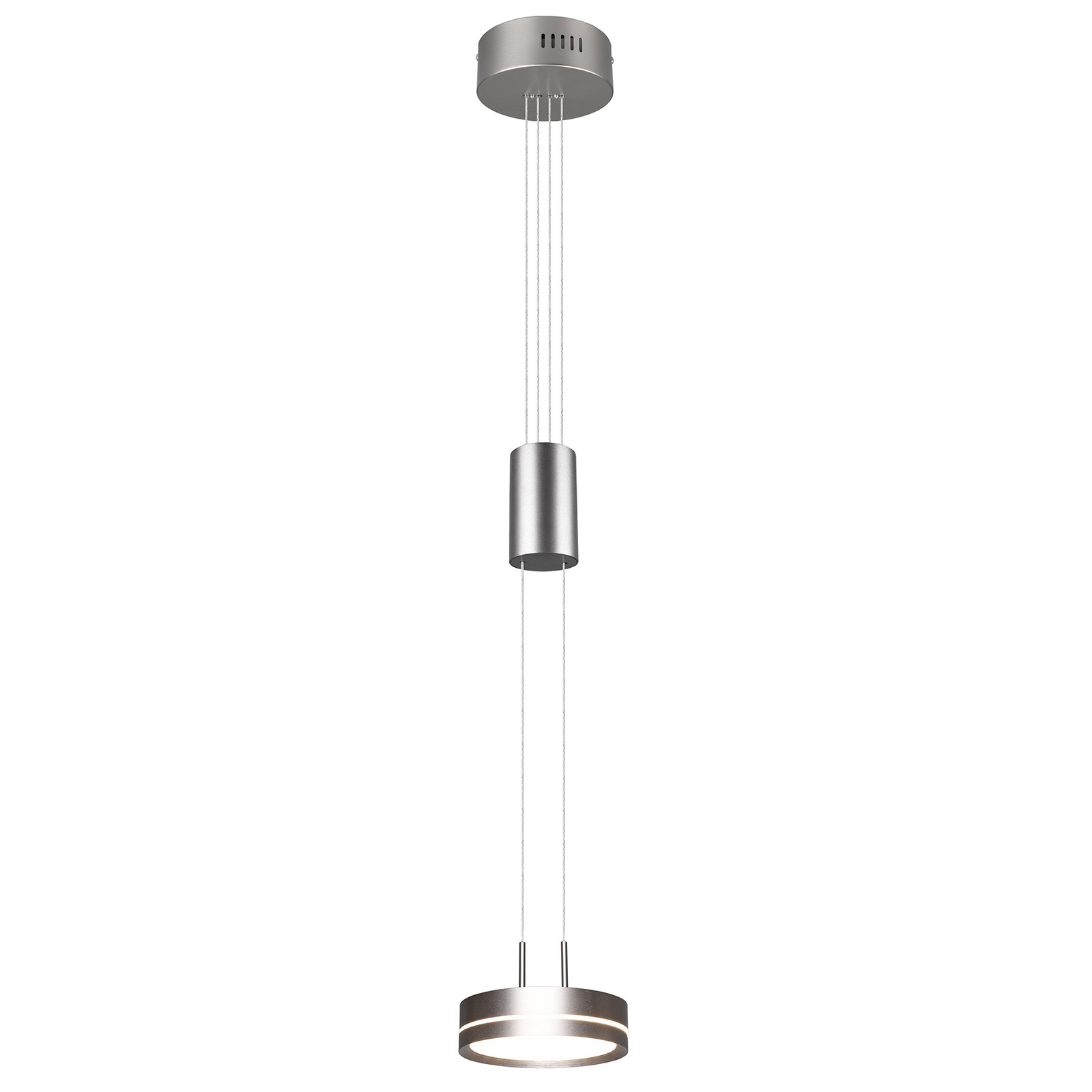 Lindby Eilika LED pendant light, 1-bulb, nickel