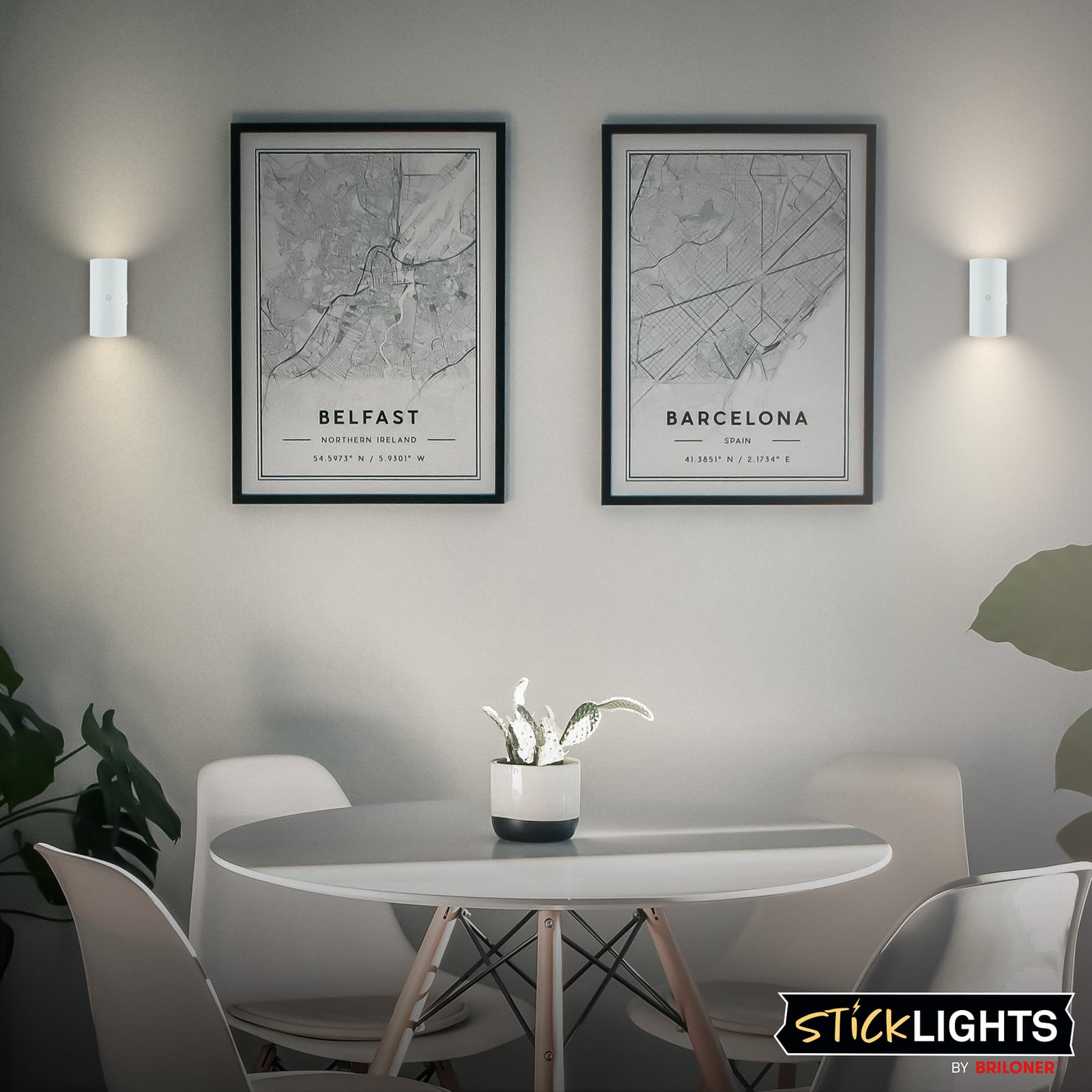 LED akumulátorové nástěnné světlo Isy, matná bílá, plast, 3 000 K