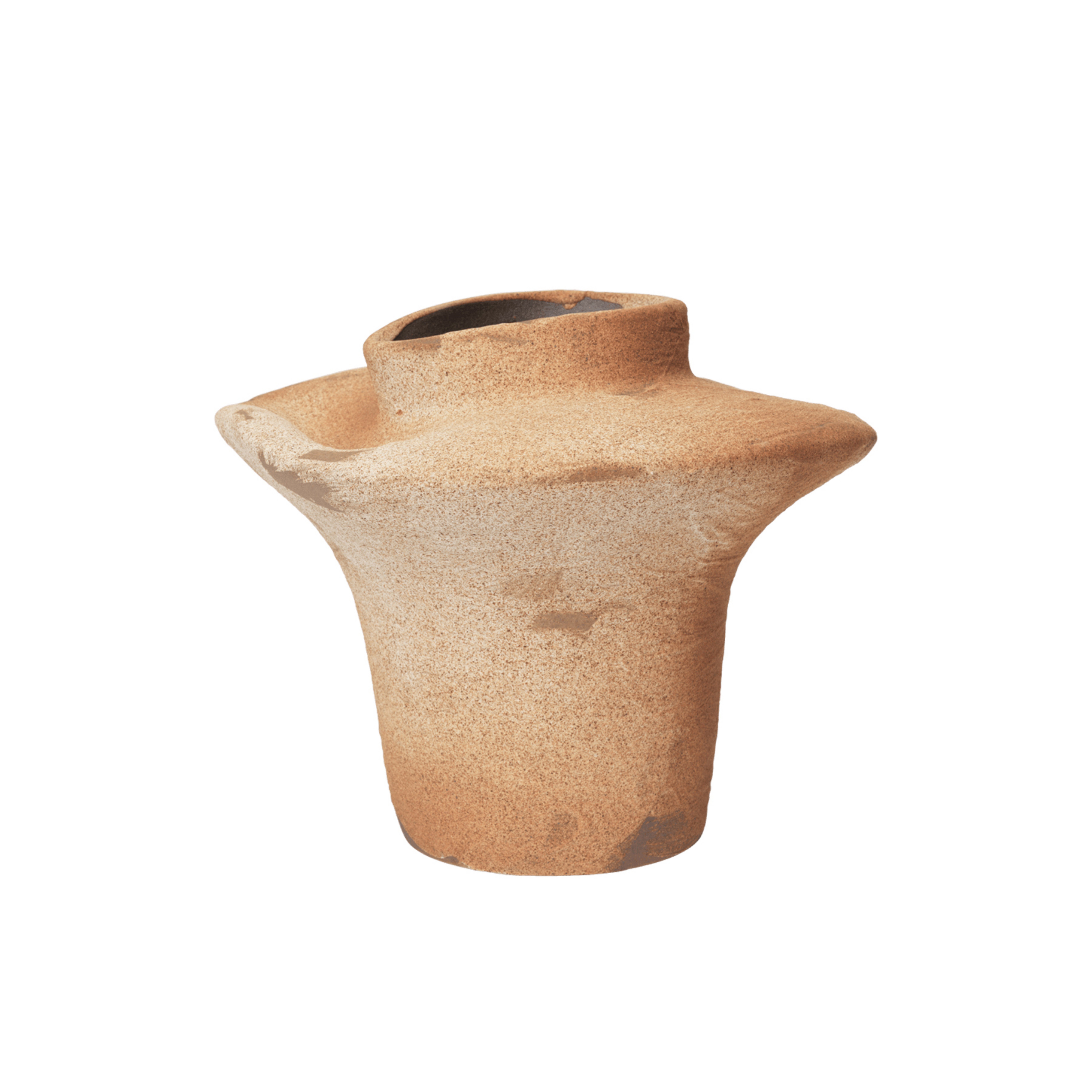 Vase Evio, brun ombre, hauteur 22 cm, grès - ferm LIVING