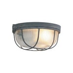 Deckenleuchte Lisanne, grau, Ø 17 cm, Metall, Glas, E27