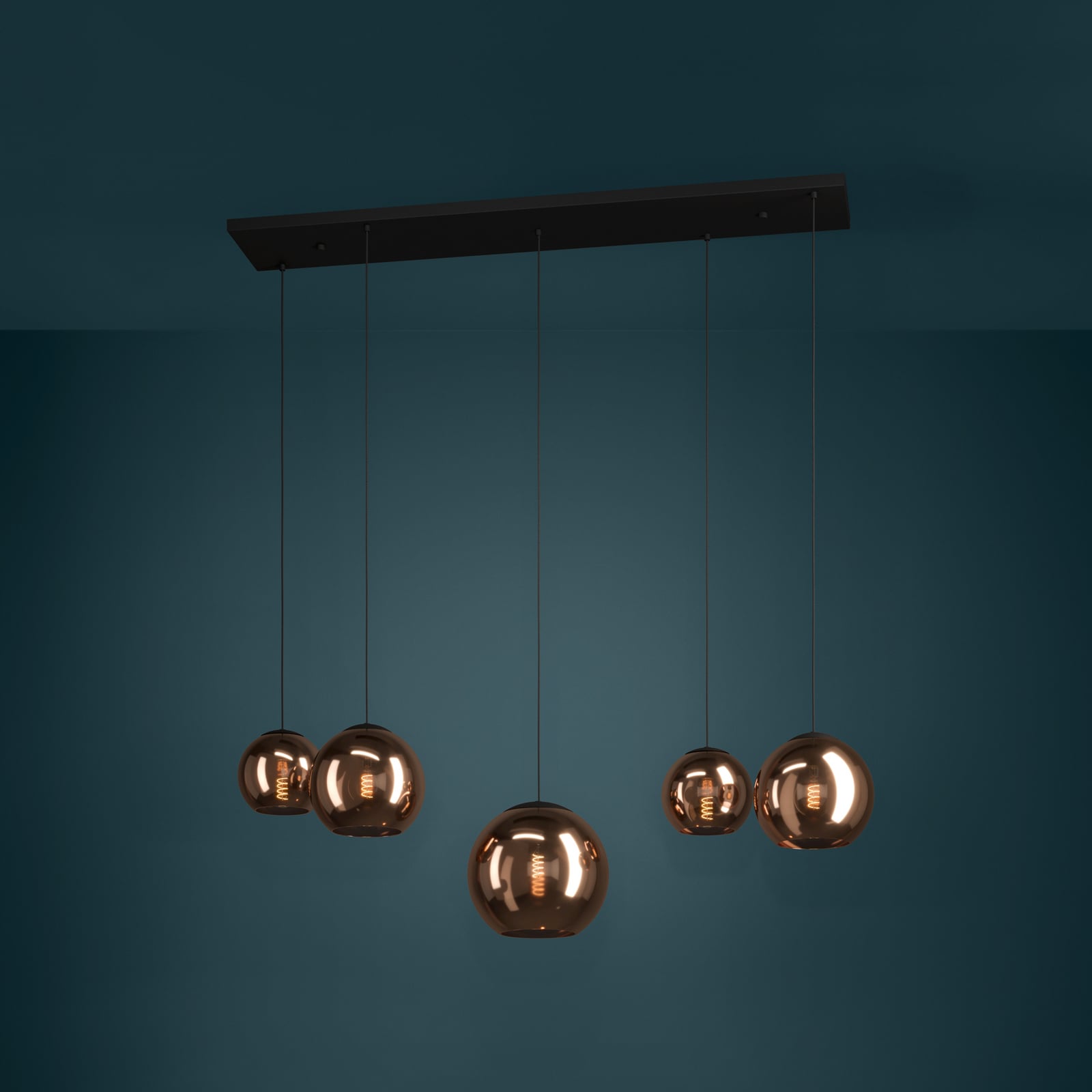 Cordoba Hängelampe 5-flg. lang kupfer - EGLO Stars Of Light