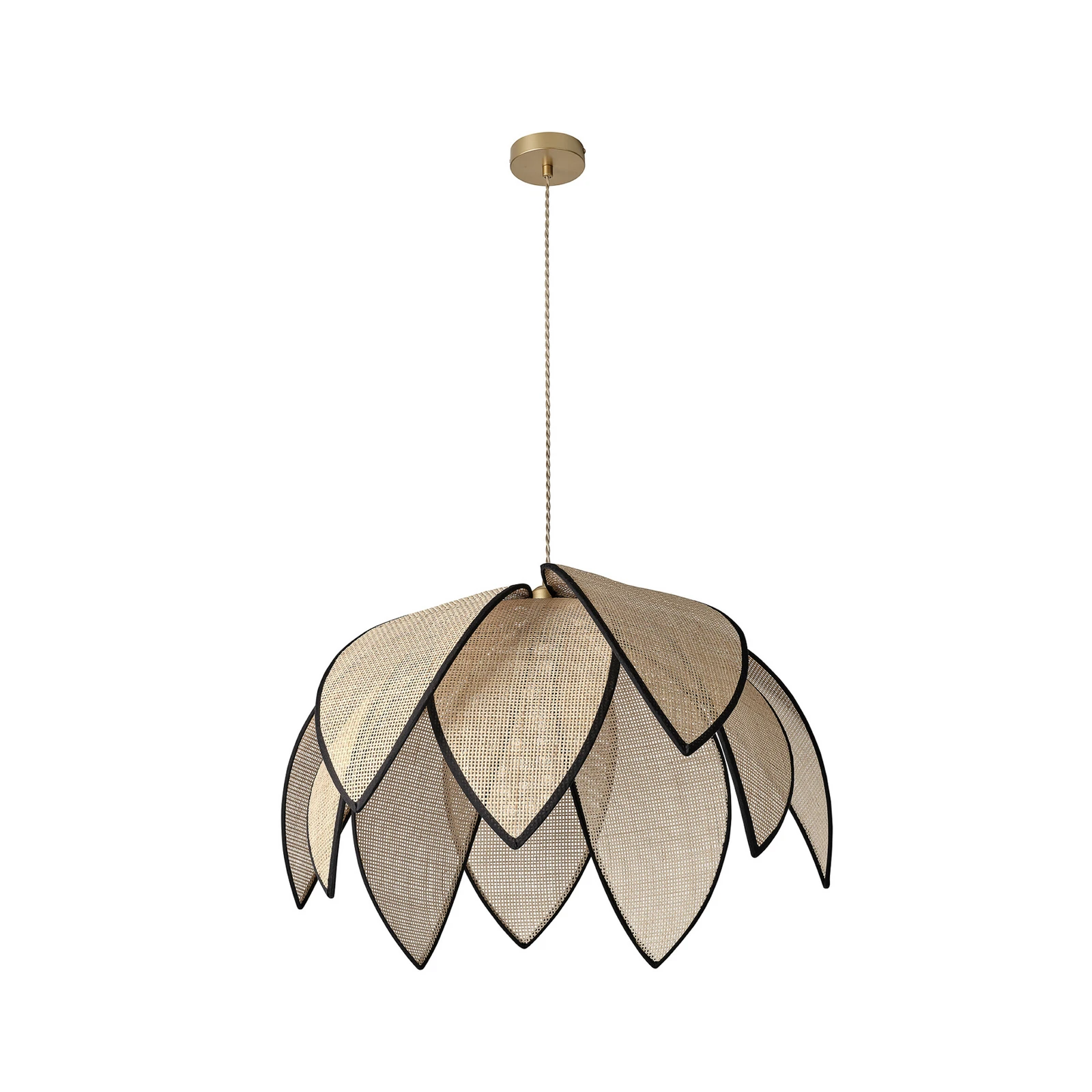 OSRAM pakabinama lempa Decor Rattan Lotus, Ø 67 cm, smėlio spalvos, E27