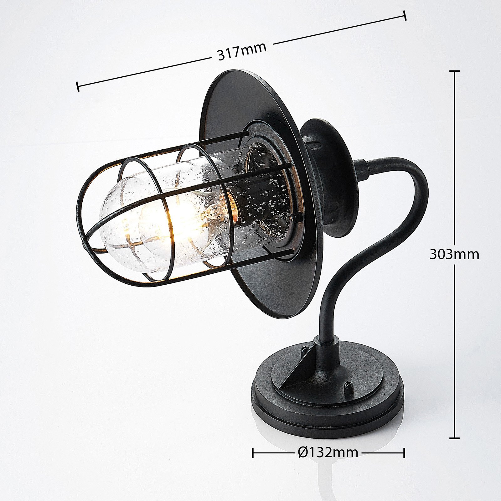 Lindby Kyan outdoor wall lamp, height 32 cm