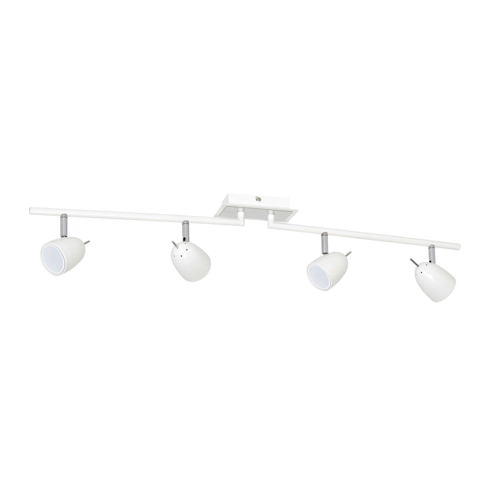 Spot pour plafond Livo blanc à 4 lampes