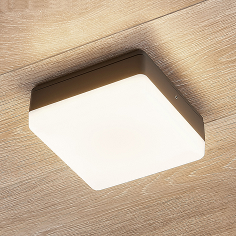 LED-Deckenlampe Thilo, IP54, grau, 16cm