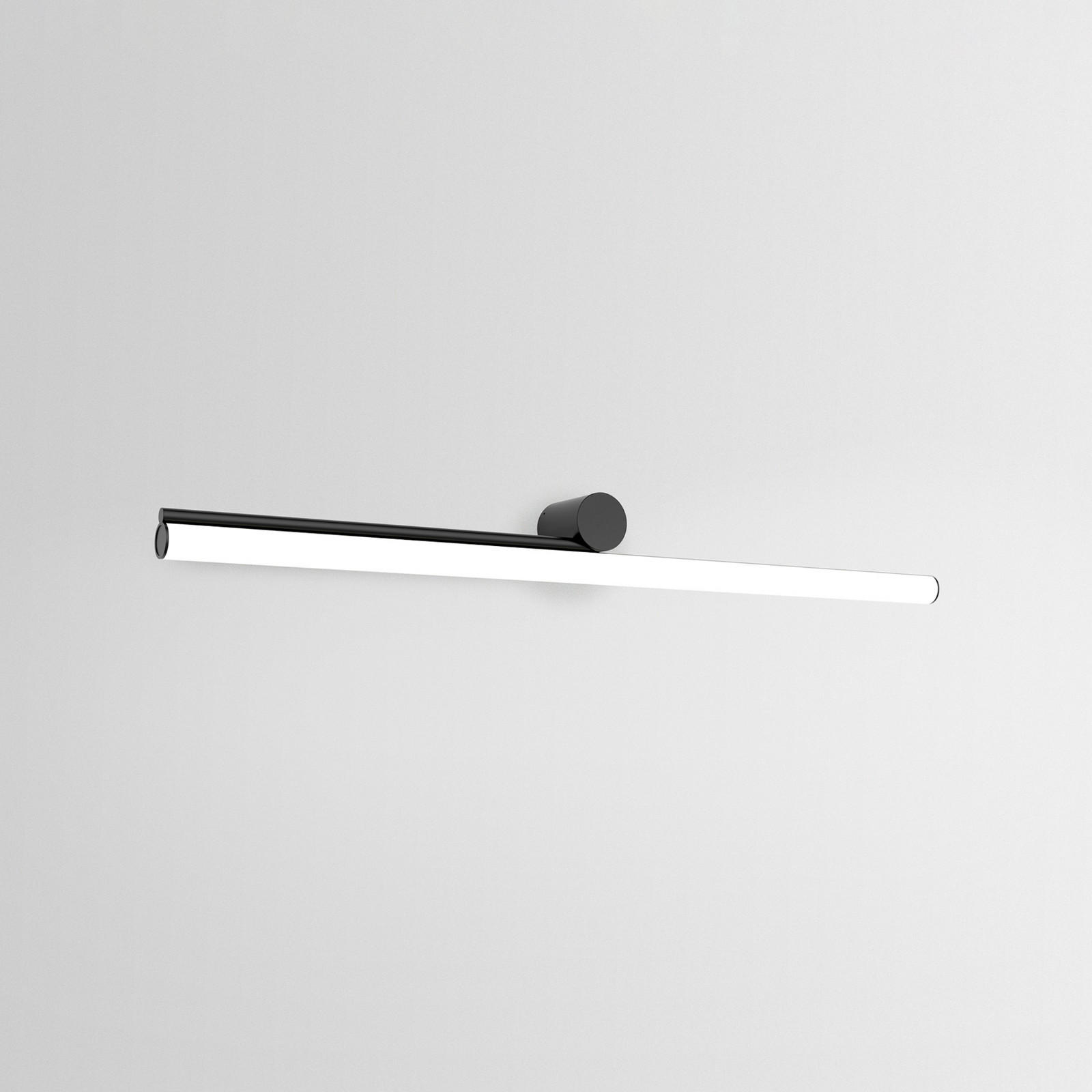 MARSET Ambrosia A 90 stânga negru 3.000 K TRIAC cu driver - Camera de zi / sufragerie - Design - negru opal - Aluminiu